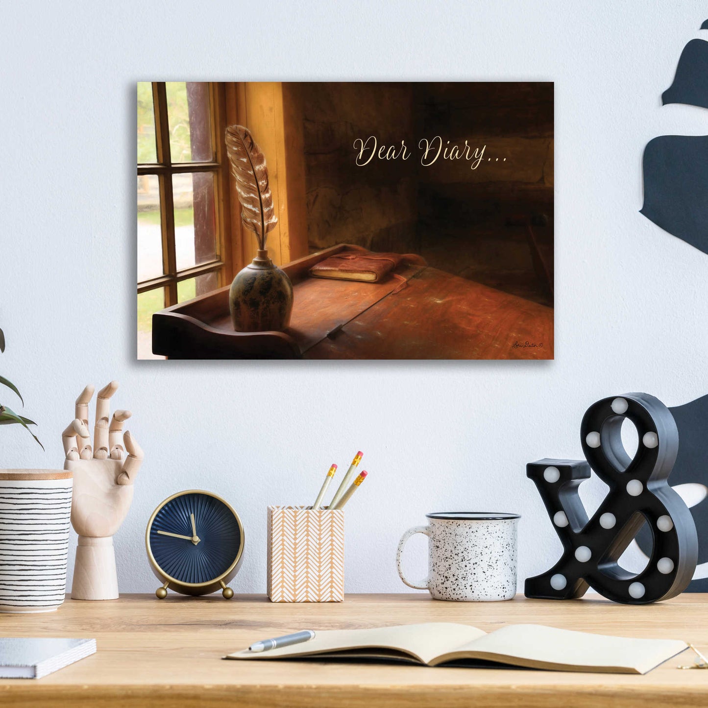 Epic Art 'Dear Diary' by Lori Deiter Acrylic Glass Wall Art,16x12