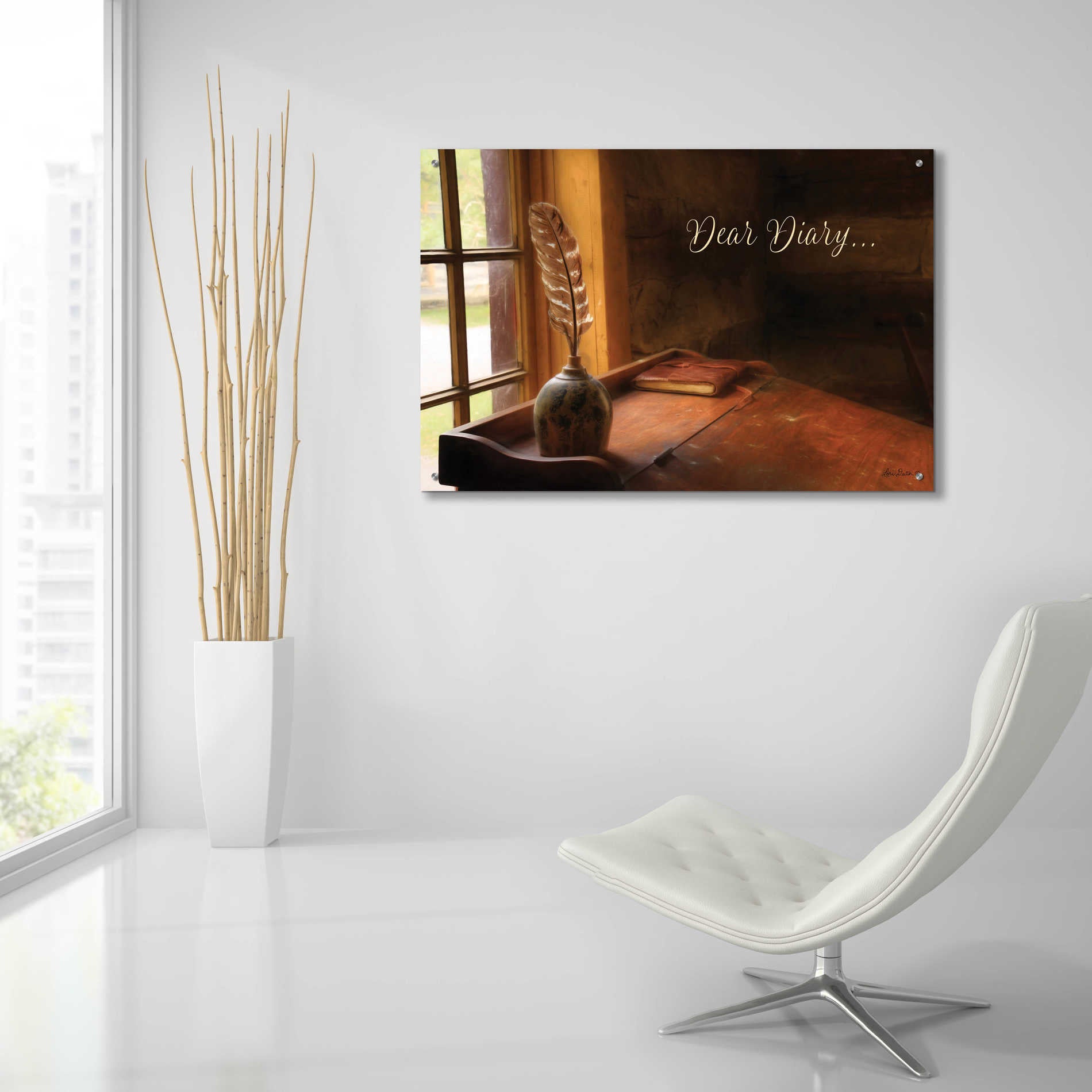 Epic Art 'Dear Diary' by Lori Deiter Acrylic Glass Wall Art,36x24