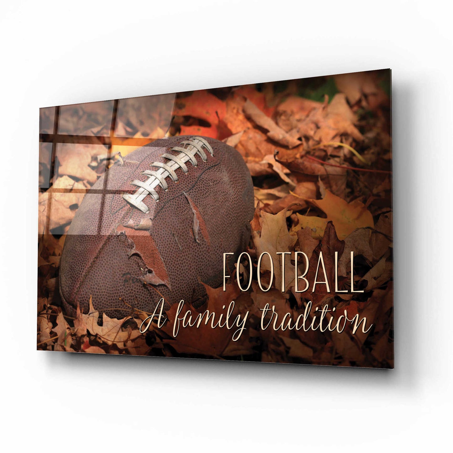 Epic Art 'Football - A Family Tradition' by Lori Deiter Acrylic Glass Wall Art,16x12