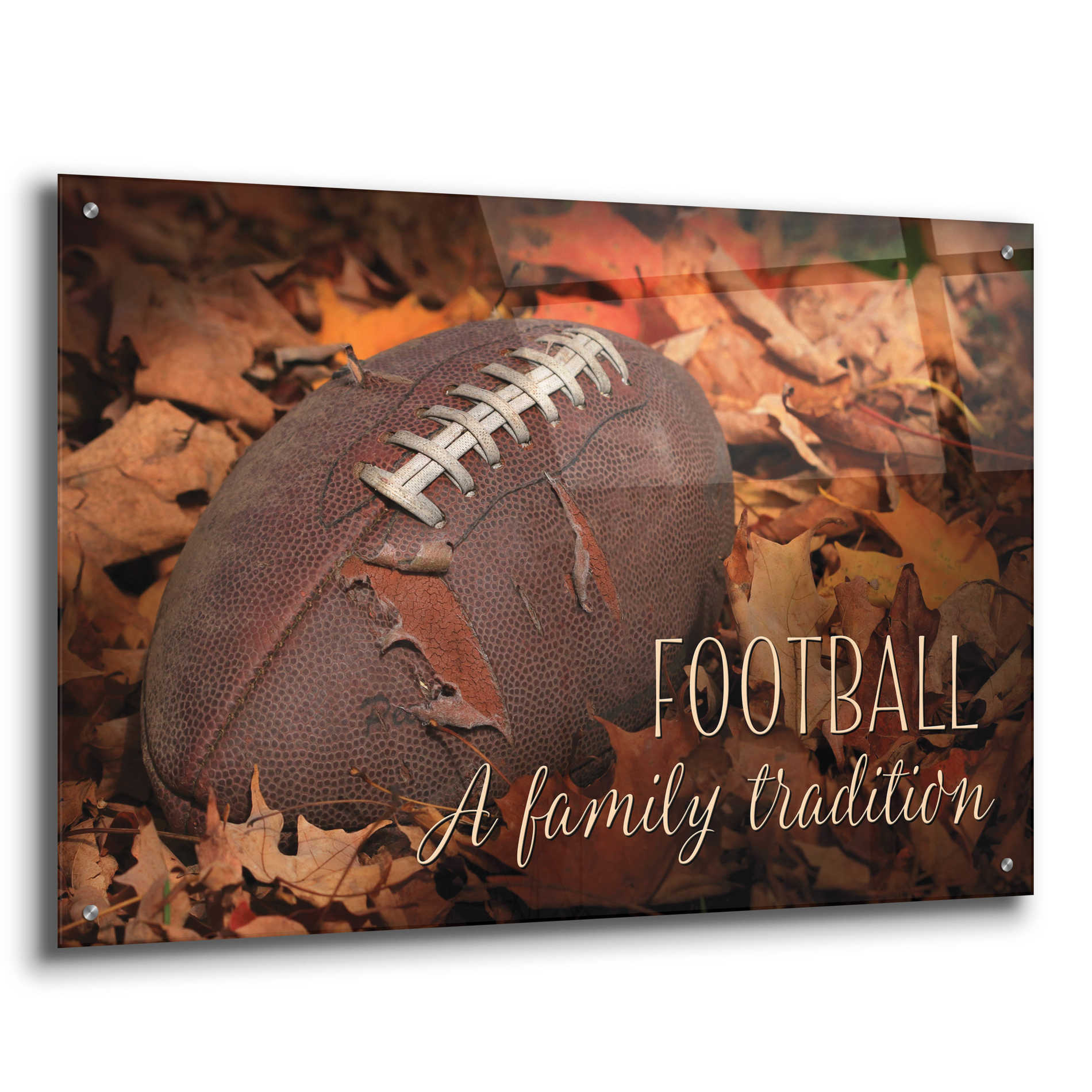 Epic Art 'Football - A Family Tradition' by Lori Deiter Acrylic Glass Wall Art,36x24