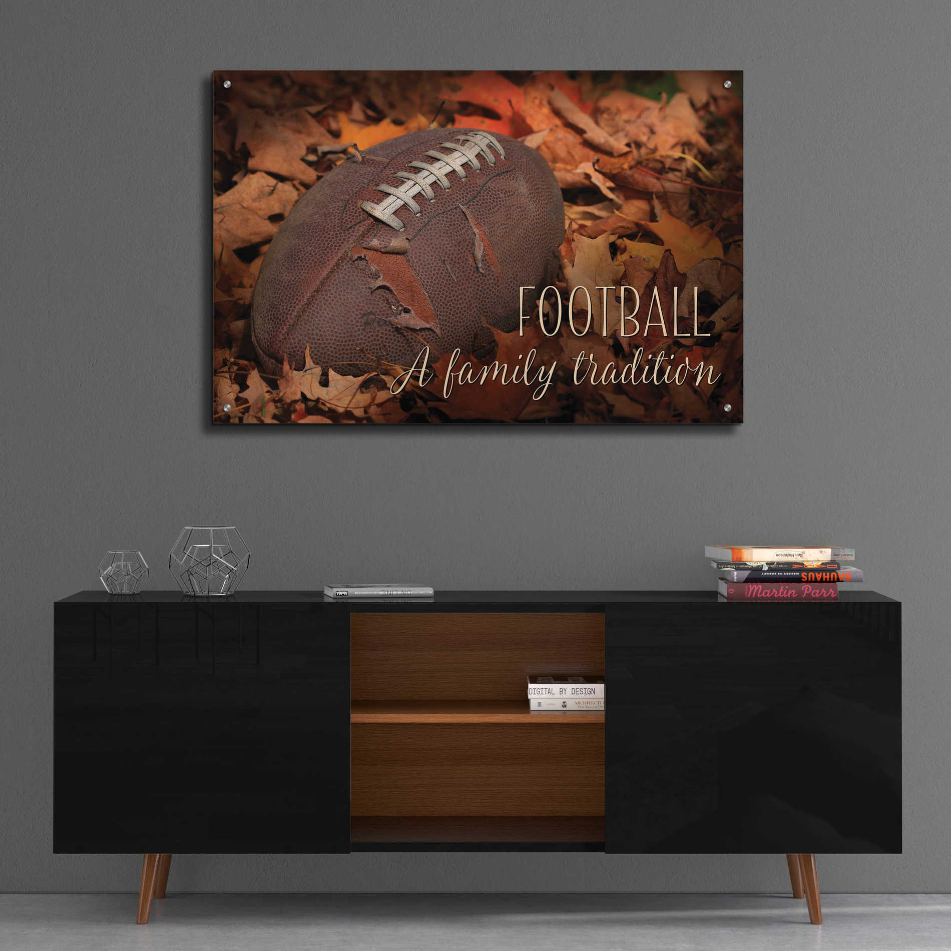 Epic Art 'Football - A Family Tradition' by Lori Deiter Acrylic Glass Wall Art,36x24