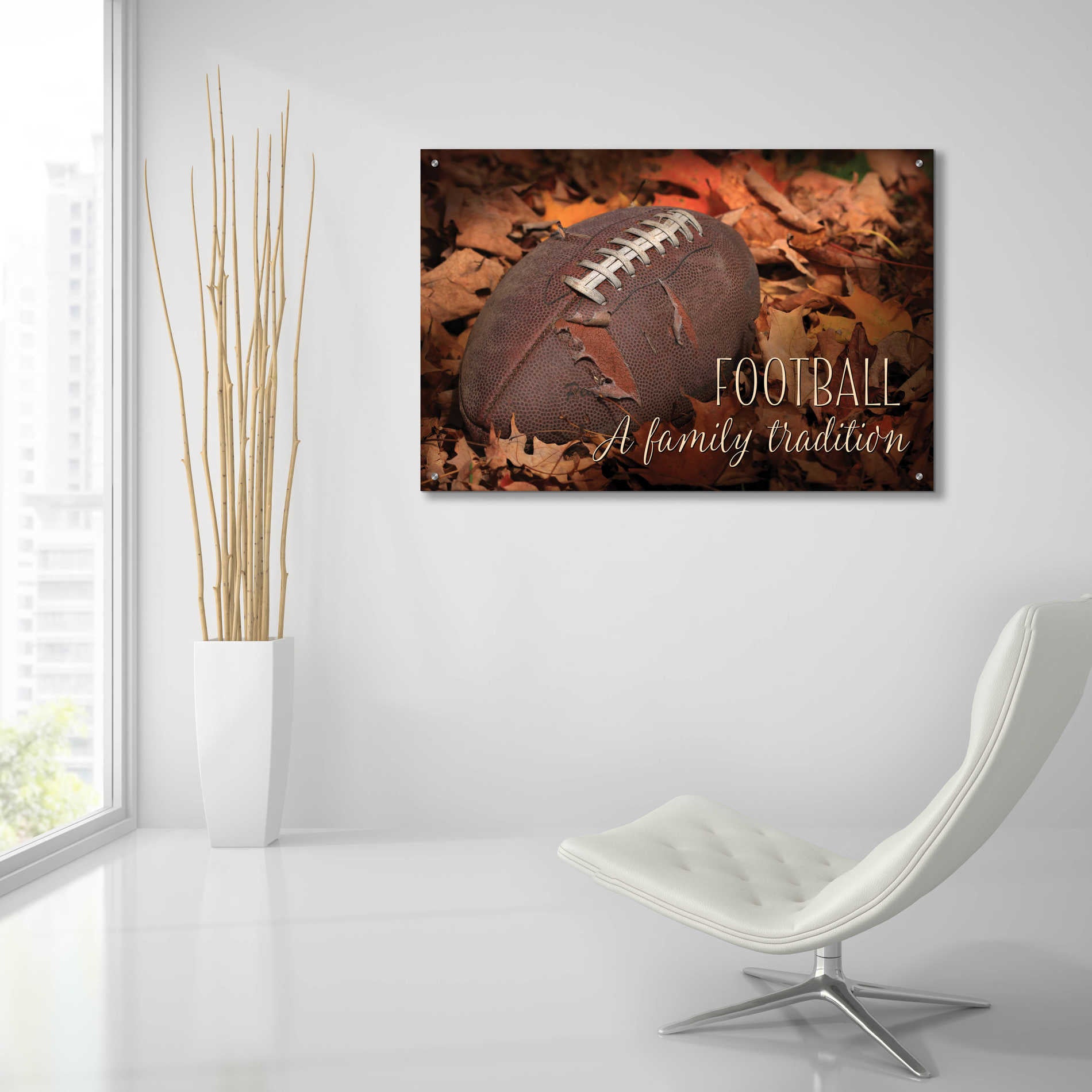 Epic Art 'Football - A Family Tradition' by Lori Deiter Acrylic Glass Wall Art,36x24