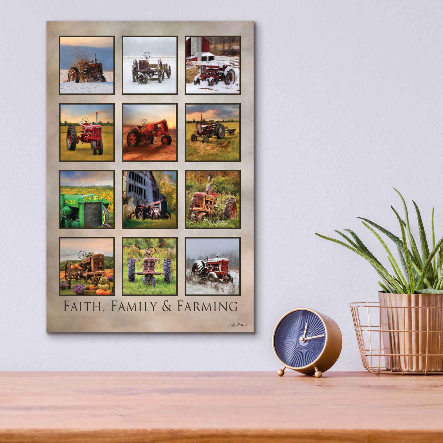 Epic Art 'Faith, Family & Farming' by Lori Deiter Acrylic Glass Wall Art,12x16