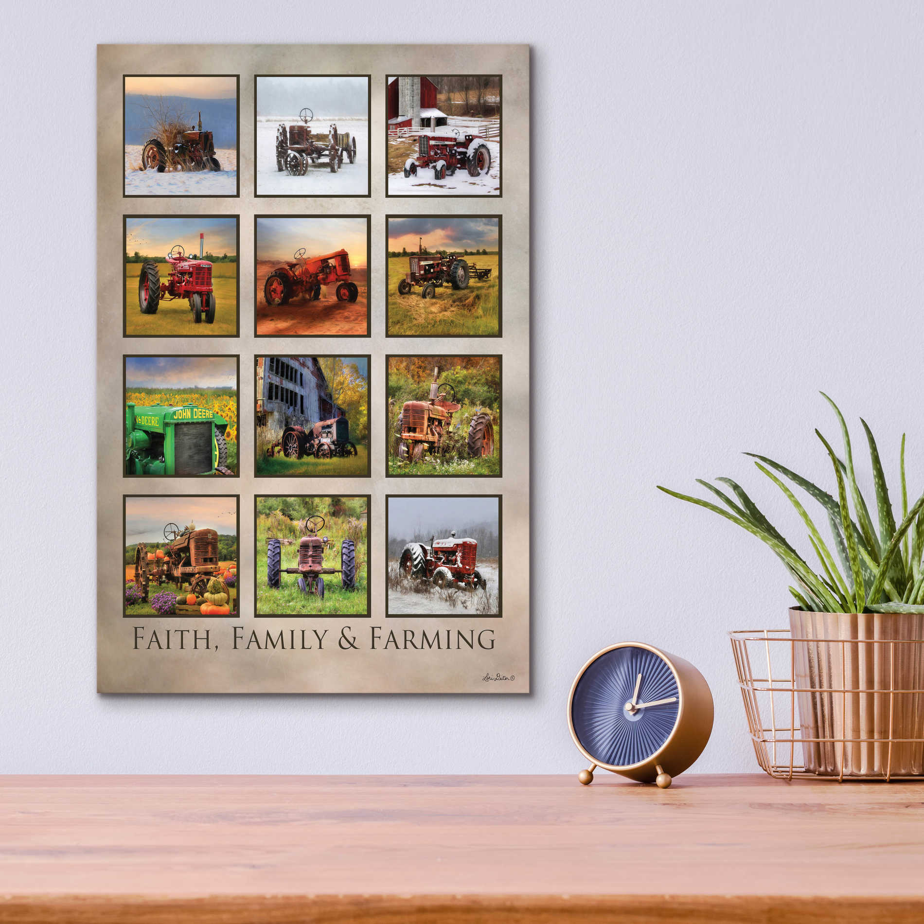 Epic Art 'Faith, Family & Farming' by Lori Deiter Acrylic Glass Wall Art,12x16