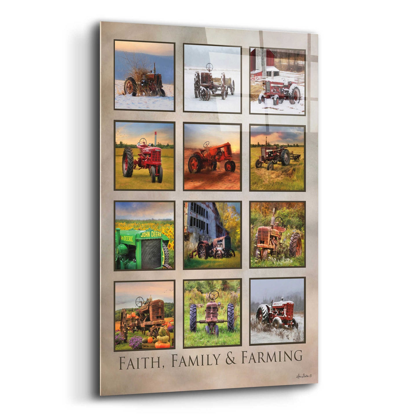 Epic Art 'Faith, Family & Farming' by Lori Deiter Acrylic Glass Wall Art,16x24