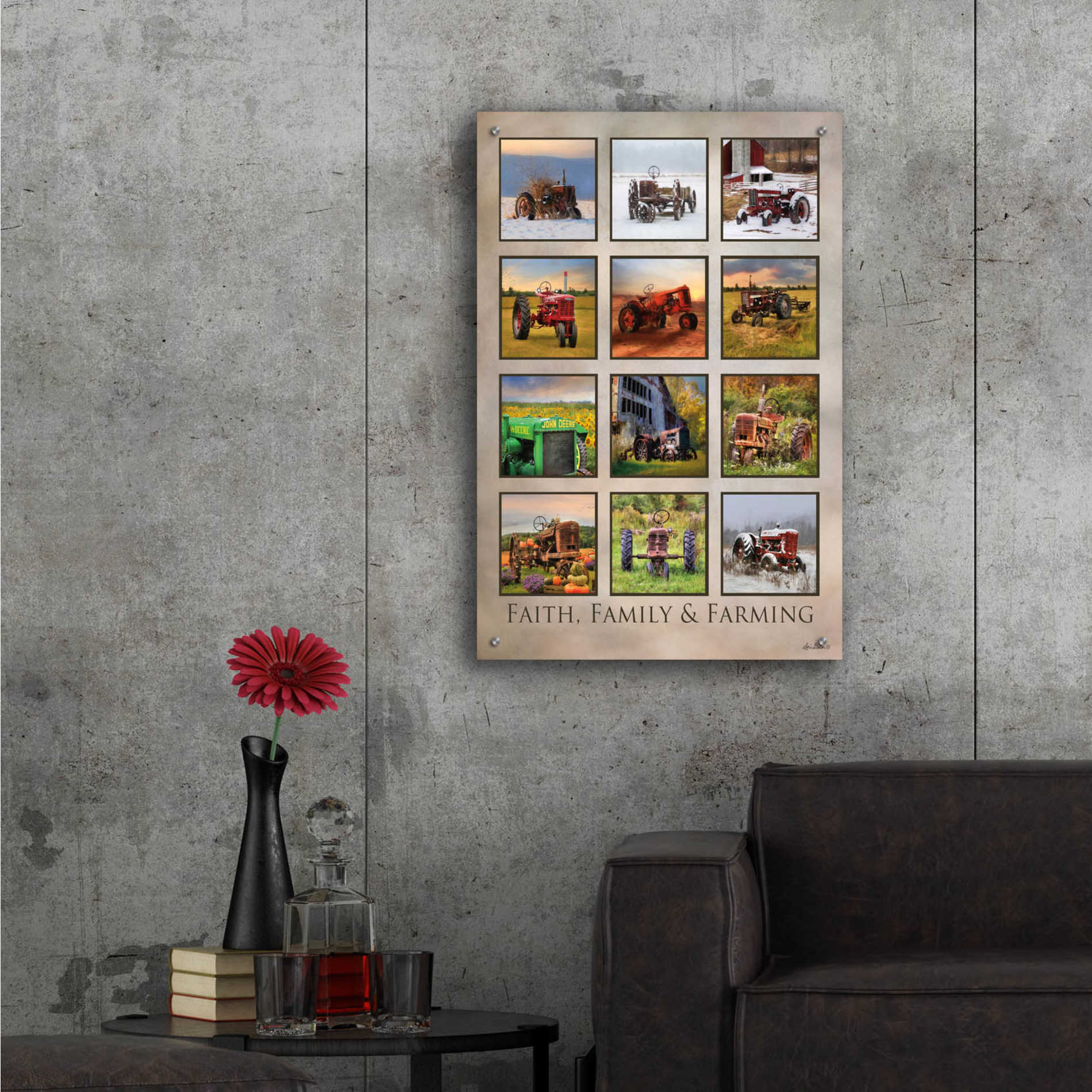 Epic Art 'Faith, Family & Farming' by Lori Deiter Acrylic Glass Wall Art,24x36
