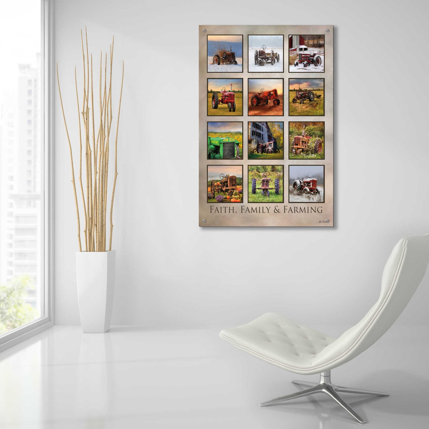 Epic Art 'Faith, Family & Farming' by Lori Deiter Acrylic Glass Wall Art,24x36