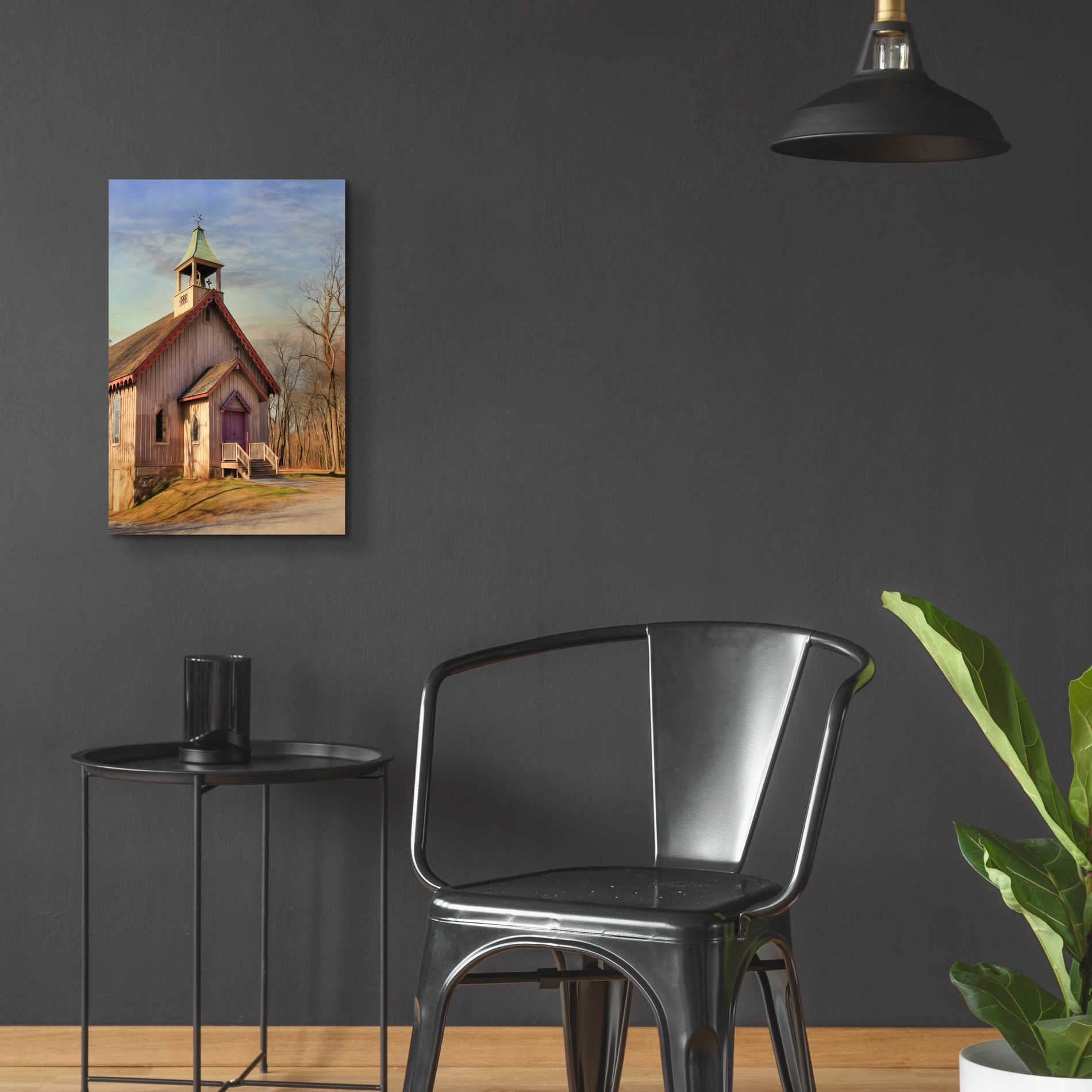 Epic Art 'Eckley St. James Church' by Lori Deiter Acrylic Glass Wall Art,16x24