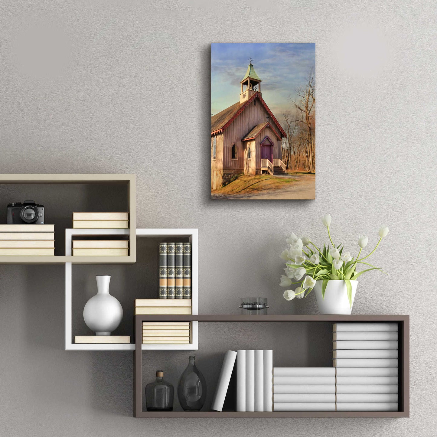 Epic Art 'Eckley St. James Church' by Lori Deiter Acrylic Glass Wall Art,16x24