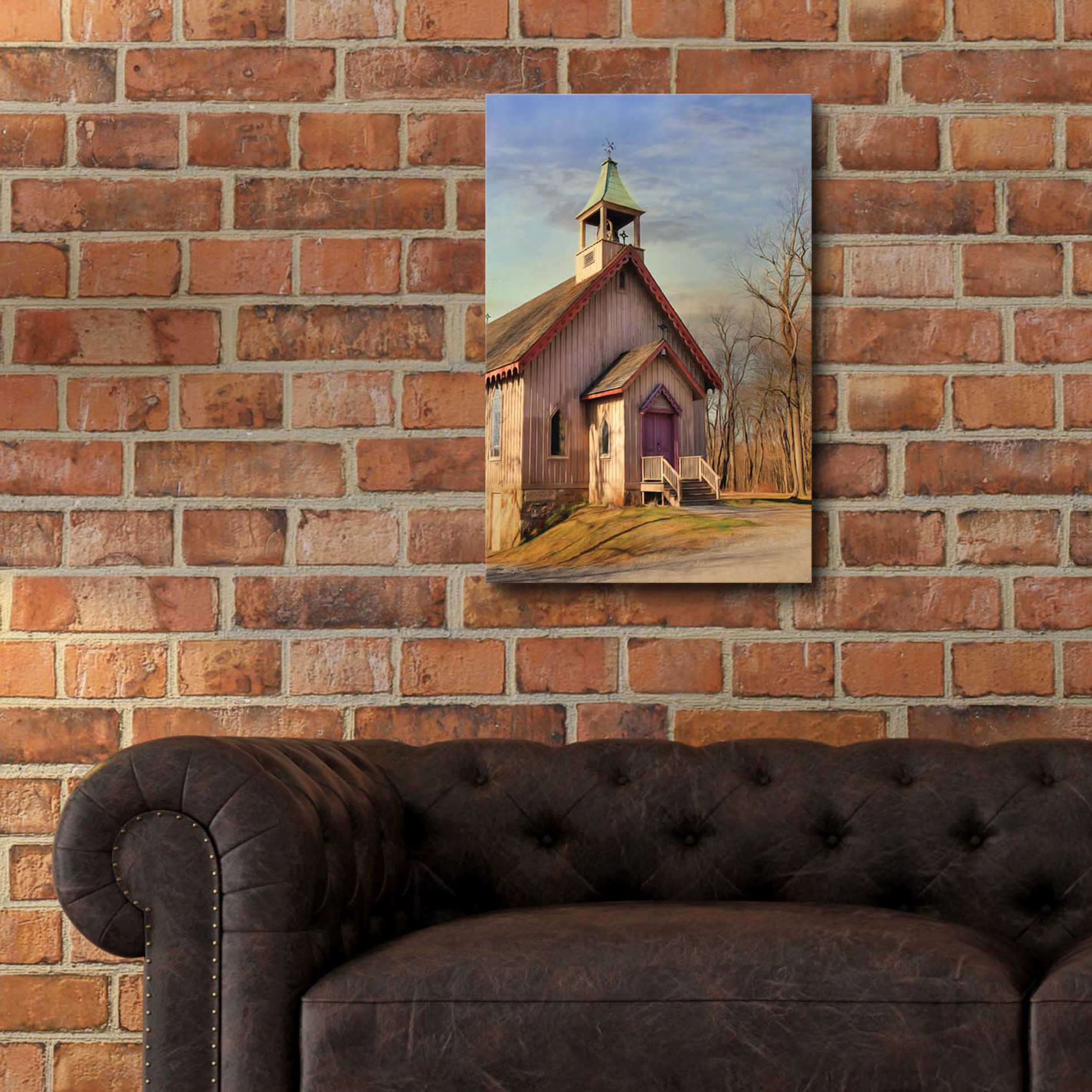 Epic Art 'Eckley St. James Church' by Lori Deiter Acrylic Glass Wall Art,16x24