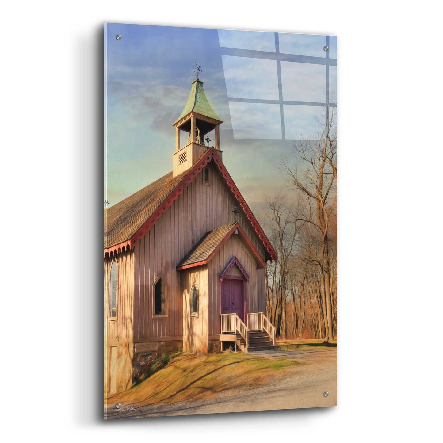 Epic Art 'Eckley St. James Church' by Lori Deiter Acrylic Glass Wall Art,24x36