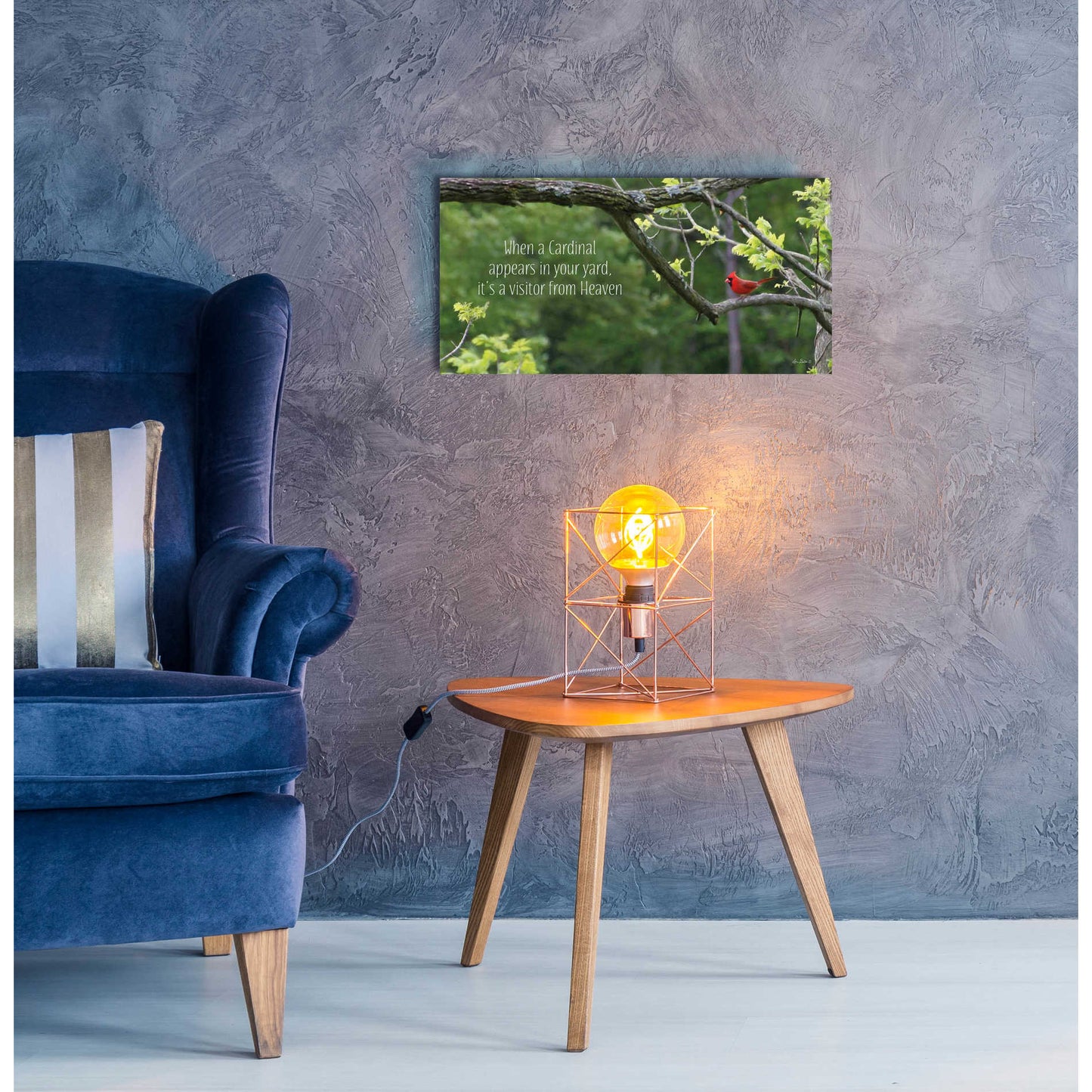 Epic Art 'Visitor from Heaven' by Lori Deiter Acrylic Glass Wall Art,24x12