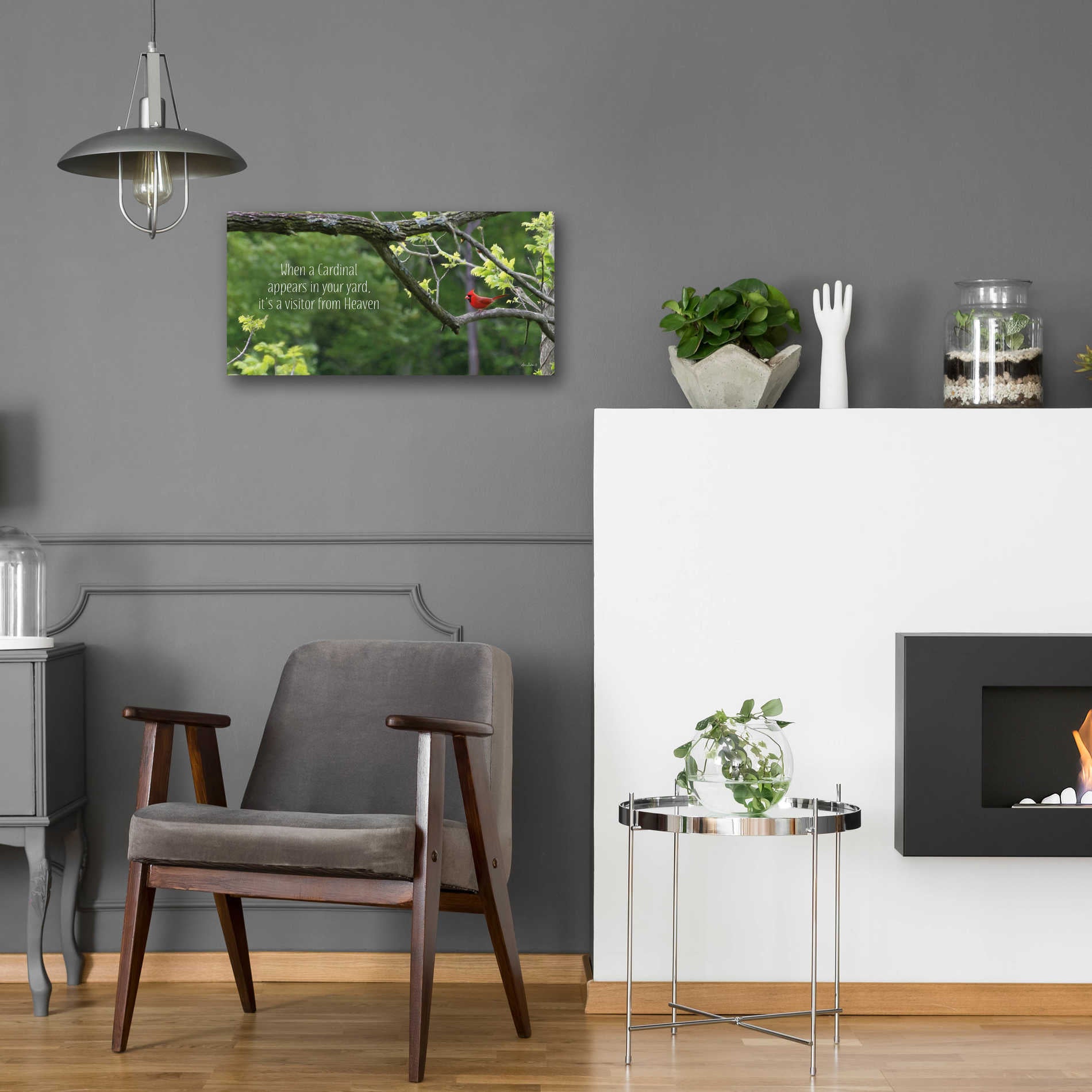 Epic Art 'Visitor from Heaven' by Lori Deiter Acrylic Glass Wall Art,24x12