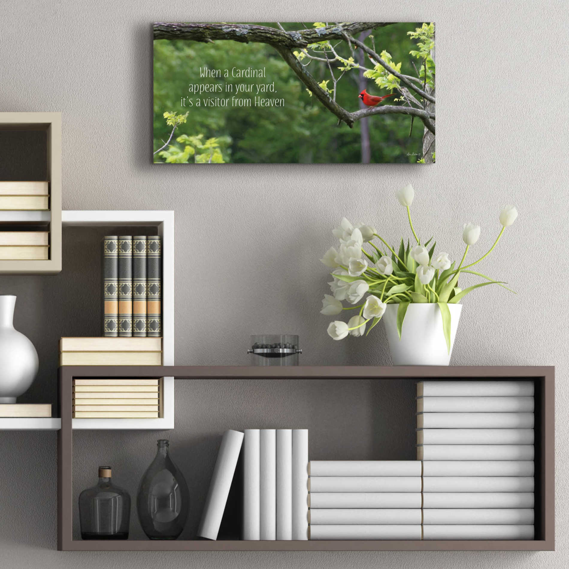 Epic Art 'Visitor from Heaven' by Lori Deiter Acrylic Glass Wall Art,24x12