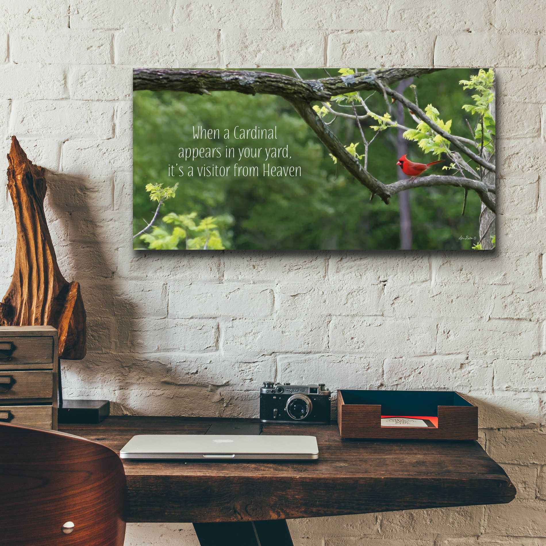 Epic Art 'Visitor from Heaven' by Lori Deiter Acrylic Glass Wall Art,24x12