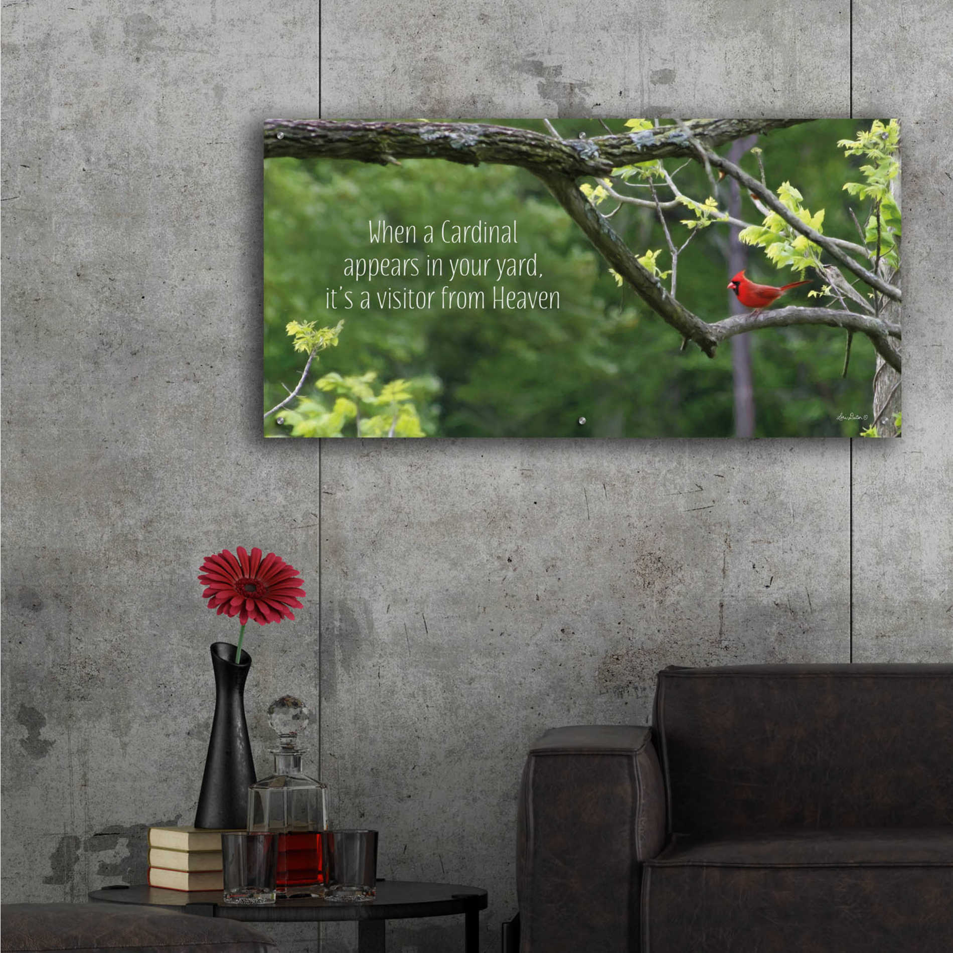 Epic Art 'Visitor from Heaven' by Lori Deiter Acrylic Glass Wall Art,48x24