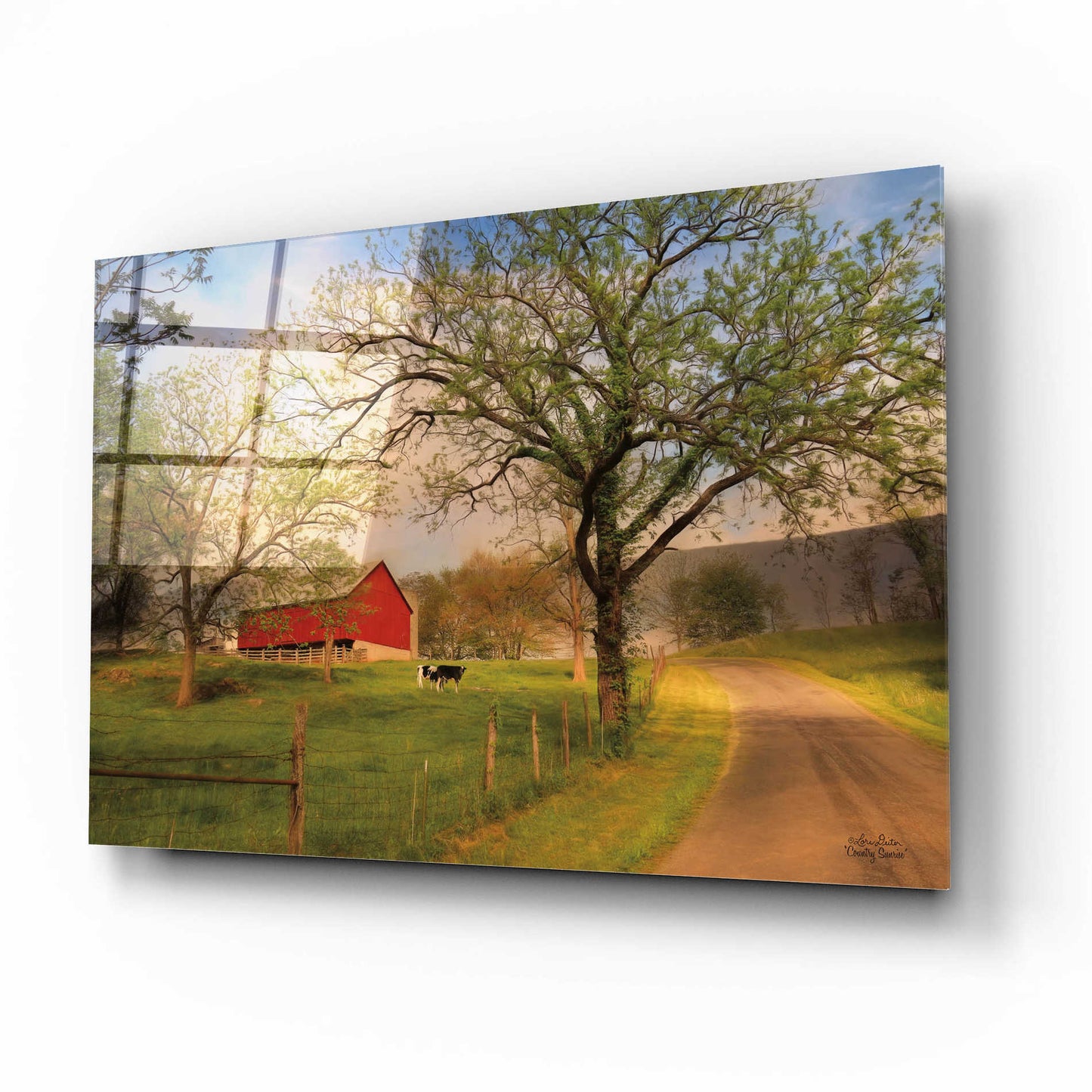 Epic Art 'Country Sunrise' by Lori Deiter Acrylic Glass Wall Art,16x12