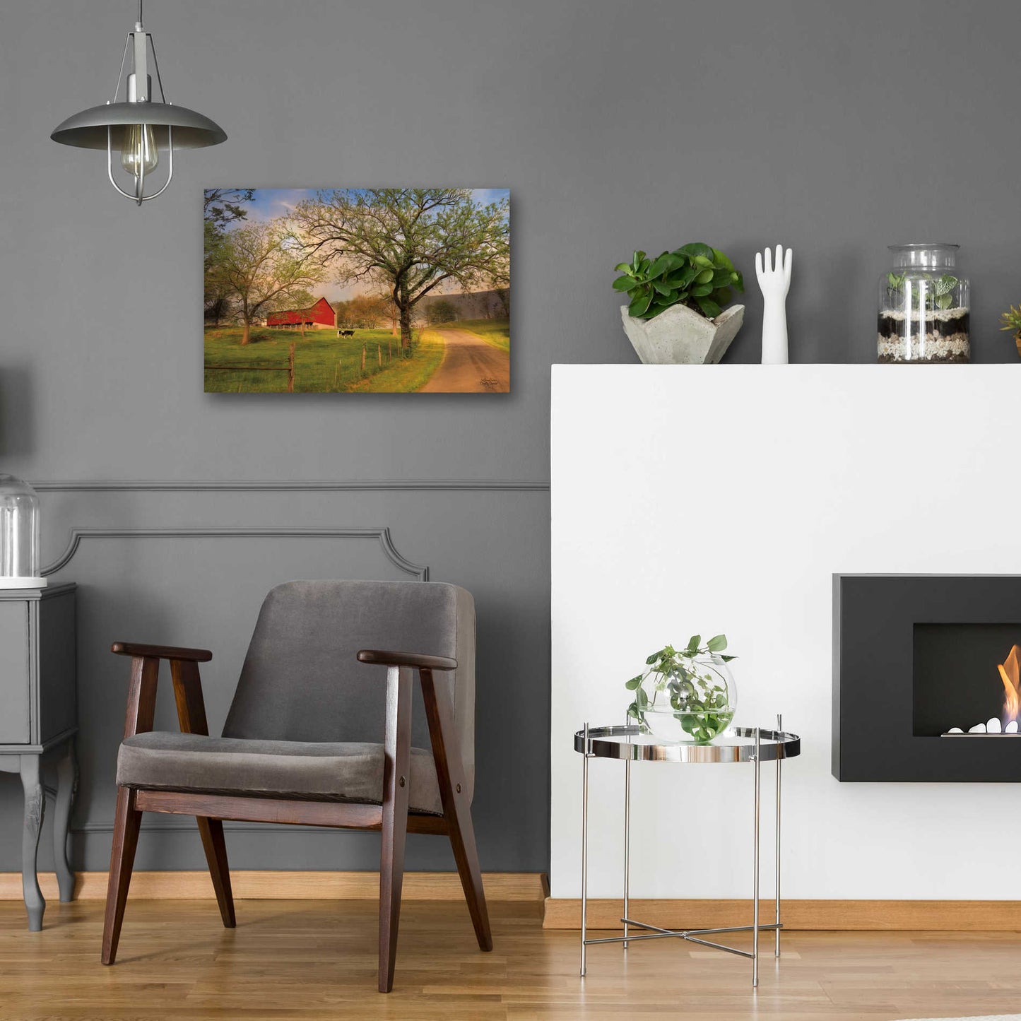 Epic Art 'Country Sunrise' by Lori Deiter Acrylic Glass Wall Art,24x16