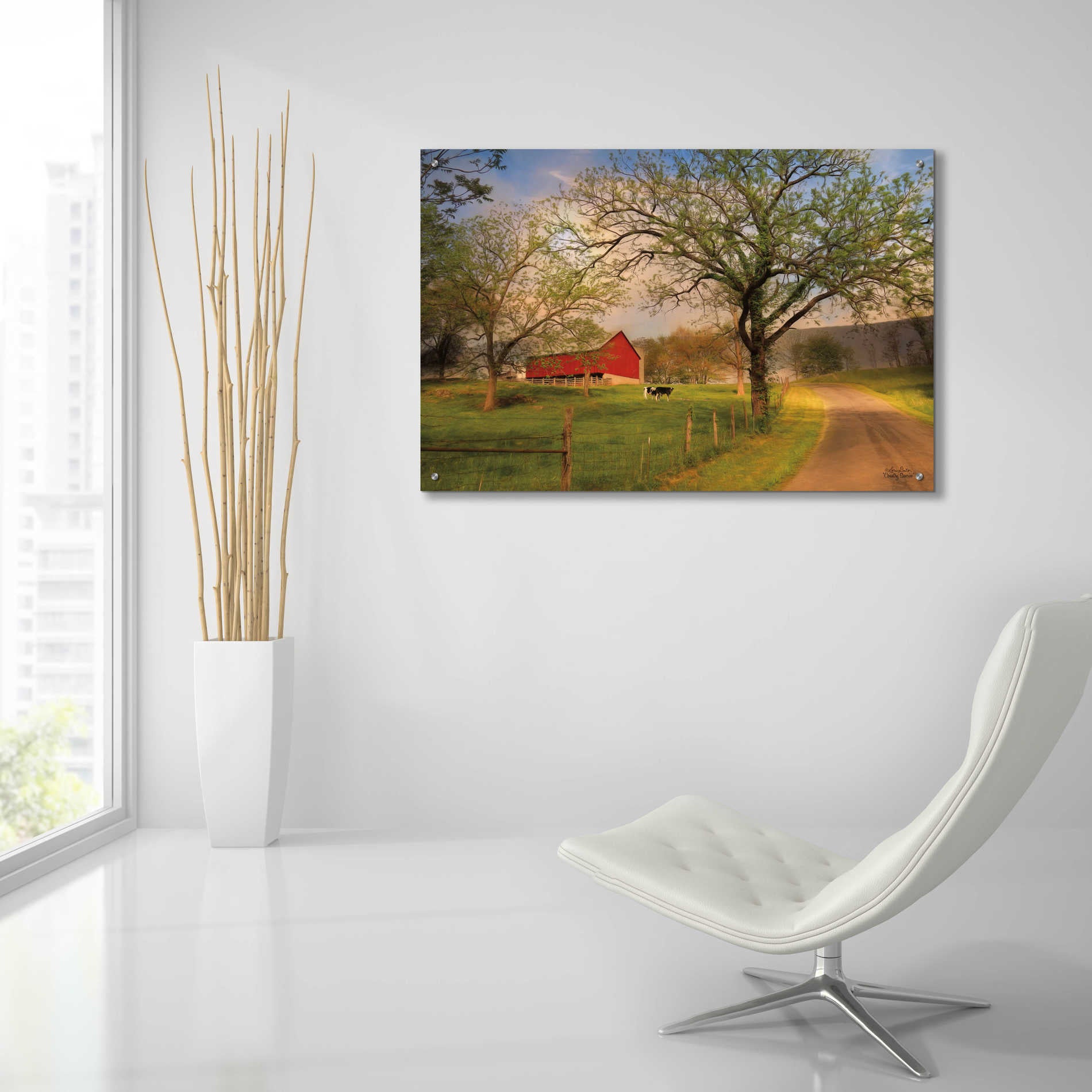 Epic Art 'Country Sunrise' by Lori Deiter Acrylic Glass Wall Art,36x24