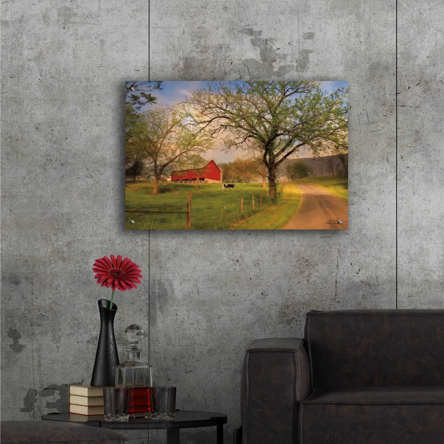 Epic Art 'Country Sunrise' by Lori Deiter Acrylic Glass Wall Art,36x24