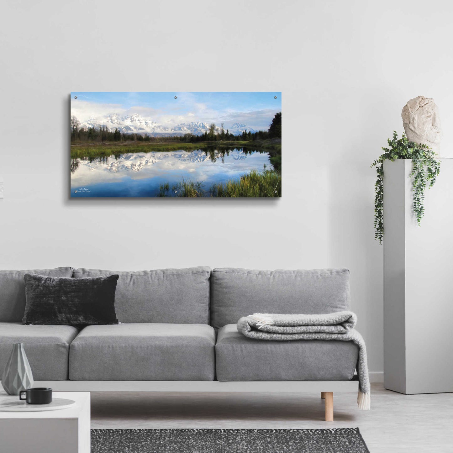 Epic Art 'Grand Teton Sunrise' by Lori Deiter Acrylic Glass Wall Art,48x24