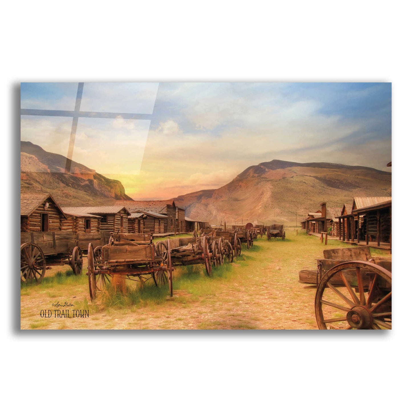 Epic Art 'Old Trail Town' by Lori Deiter Acrylic Glass Wall Art,16x12