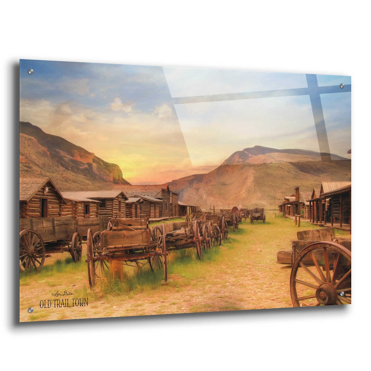 Epic Art 'Old Trail Town' by Lori Deiter Acrylic Glass Wall Art,36x24