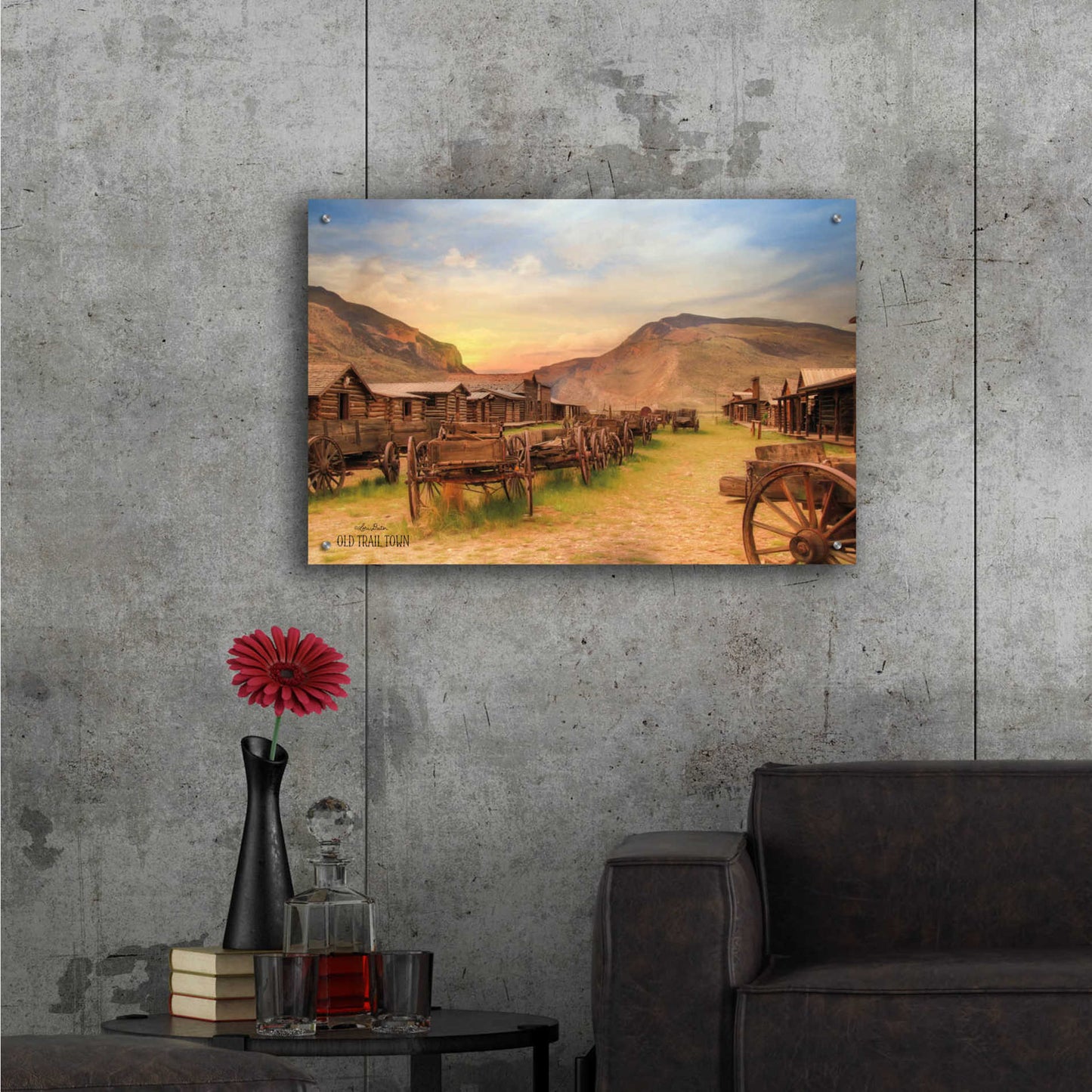 Epic Art 'Old Trail Town' by Lori Deiter Acrylic Glass Wall Art,36x24