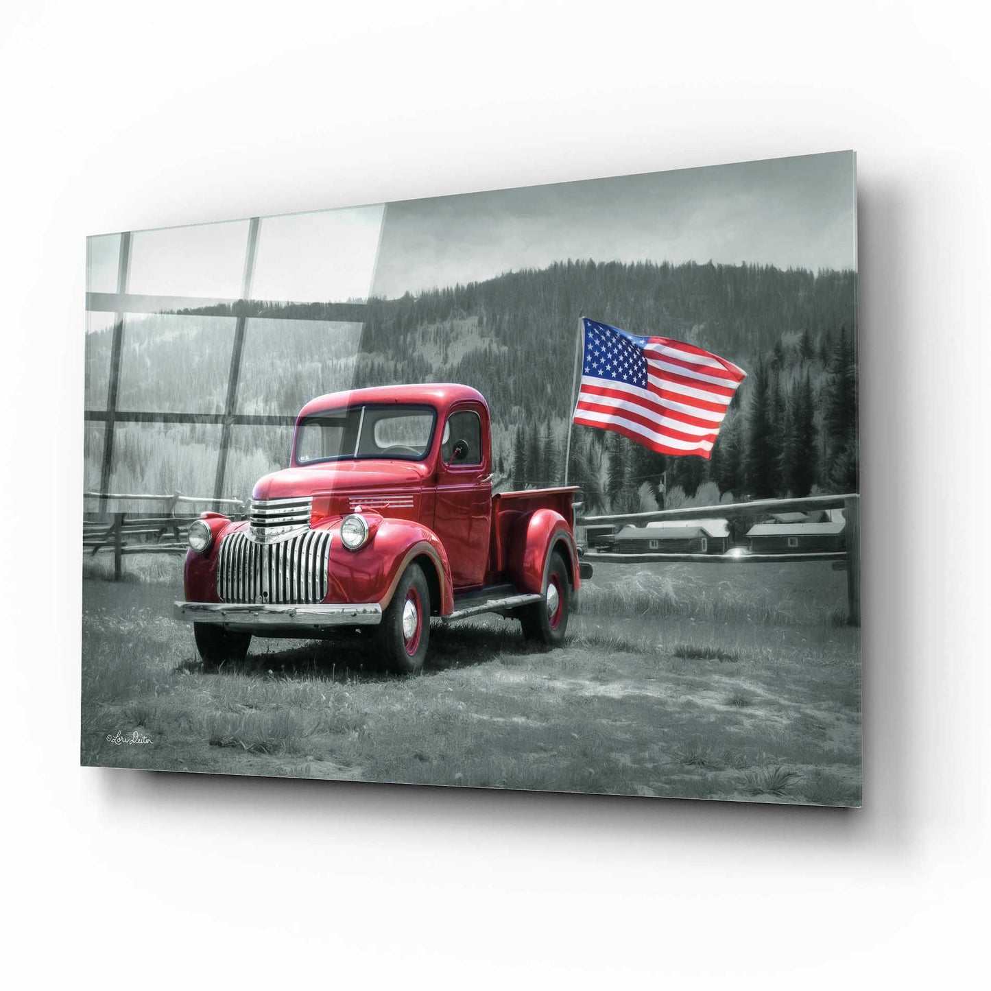 Epic Art 'American Made II' by Lori Deiter Acrylic Glass Wall Art,16x12