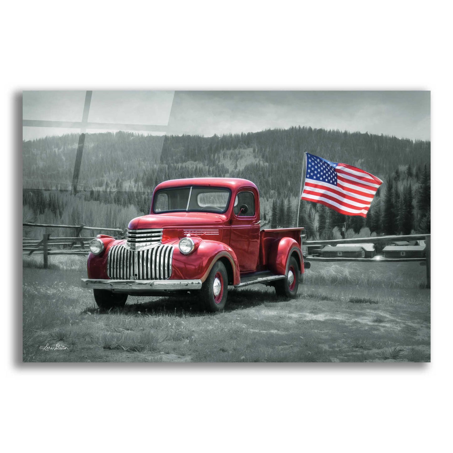 Epic Art 'American Made II' by Lori Deiter Acrylic Glass Wall Art,16x12