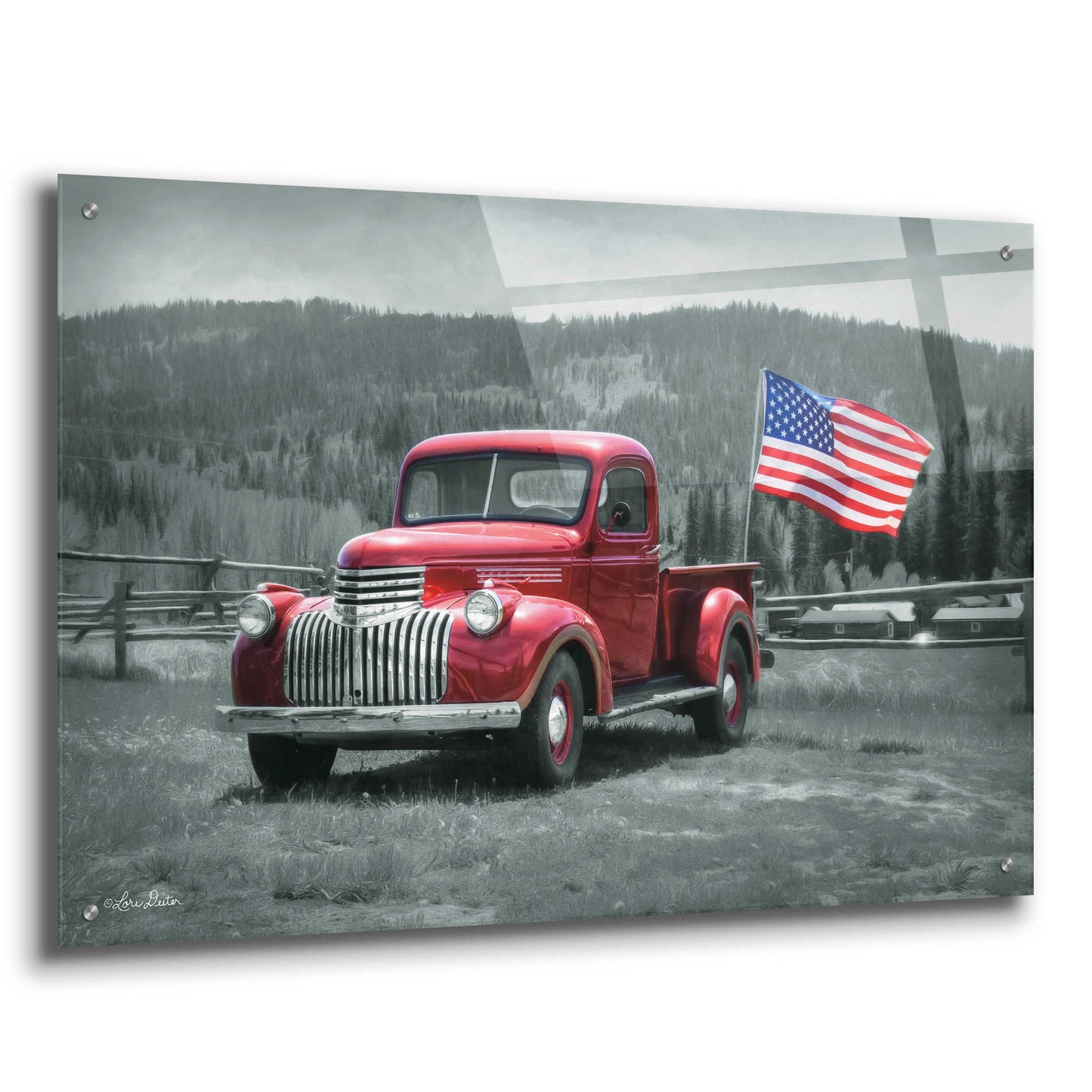 Epic Art 'American Made II' by Lori Deiter Acrylic Glass Wall Art,36x24