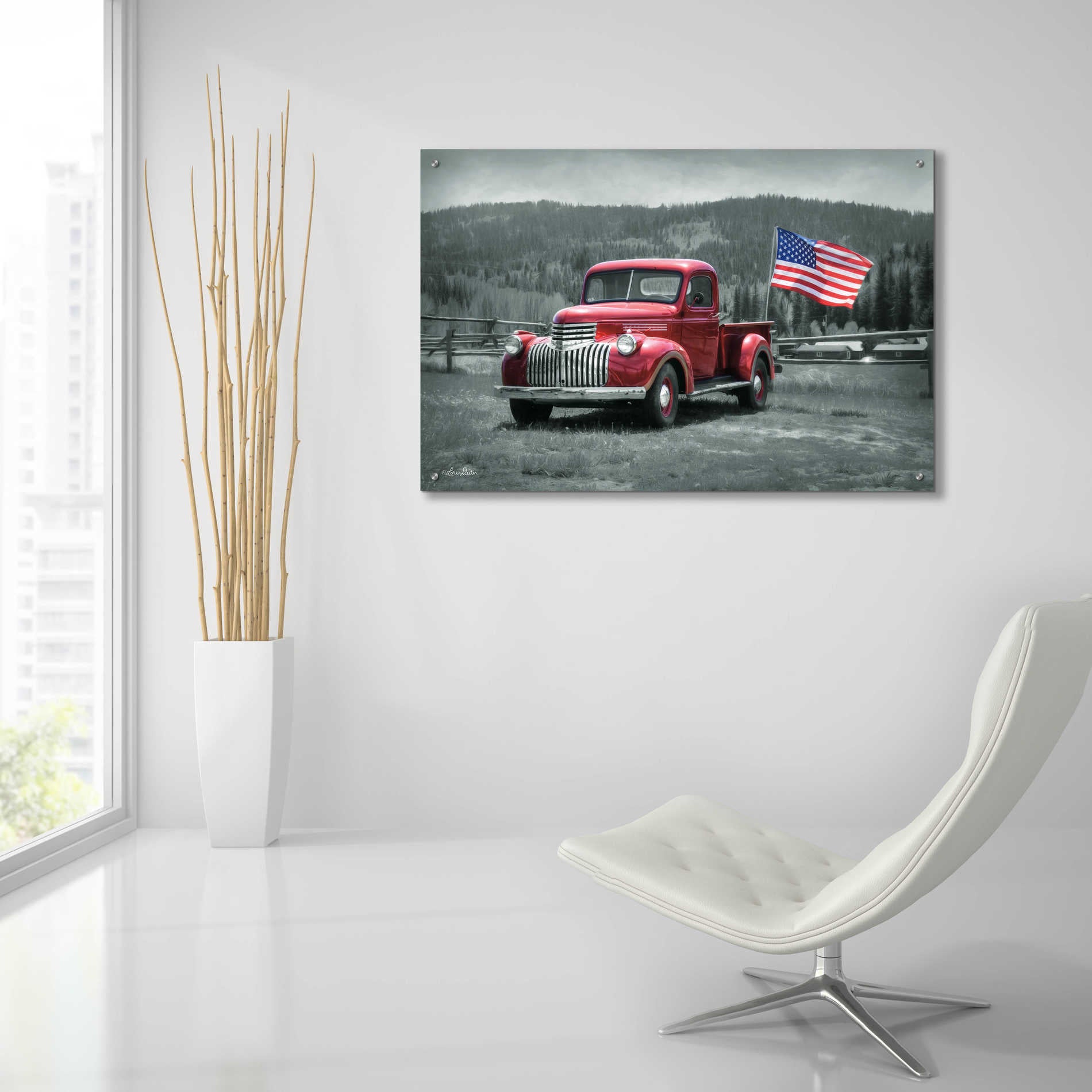 Epic Art 'American Made II' by Lori Deiter Acrylic Glass Wall Art,36x24