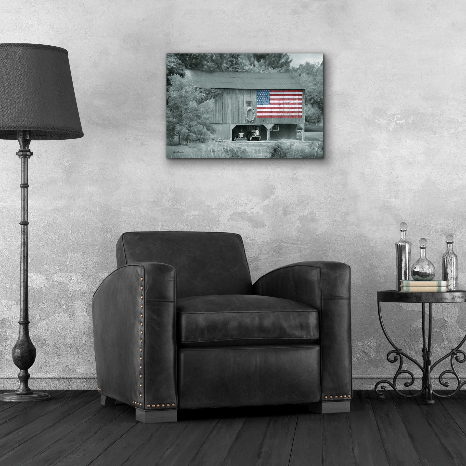 Epic Art 'Patriotic Farm I' by Lori Deiter Acrylic Glass Wall Art,24x16