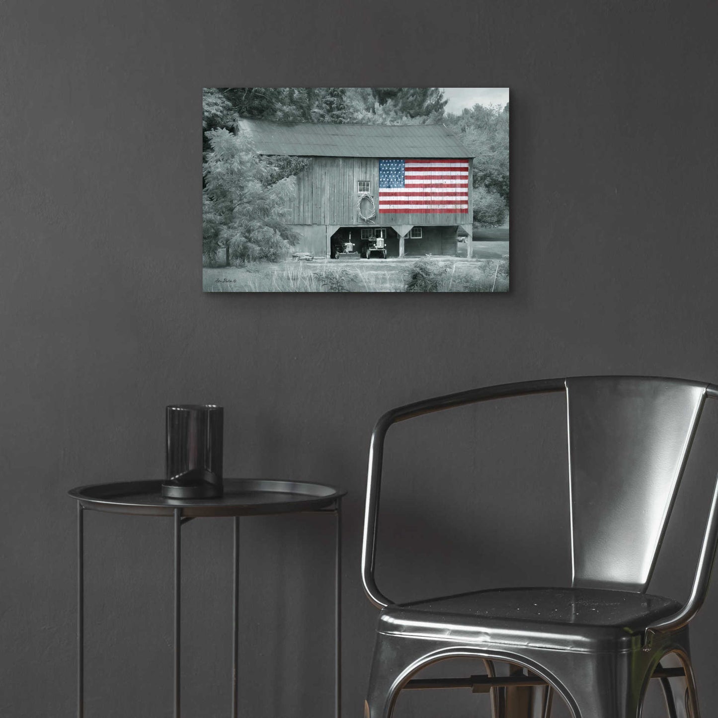 Epic Art 'Patriotic Farm I' by Lori Deiter Acrylic Glass Wall Art,24x16