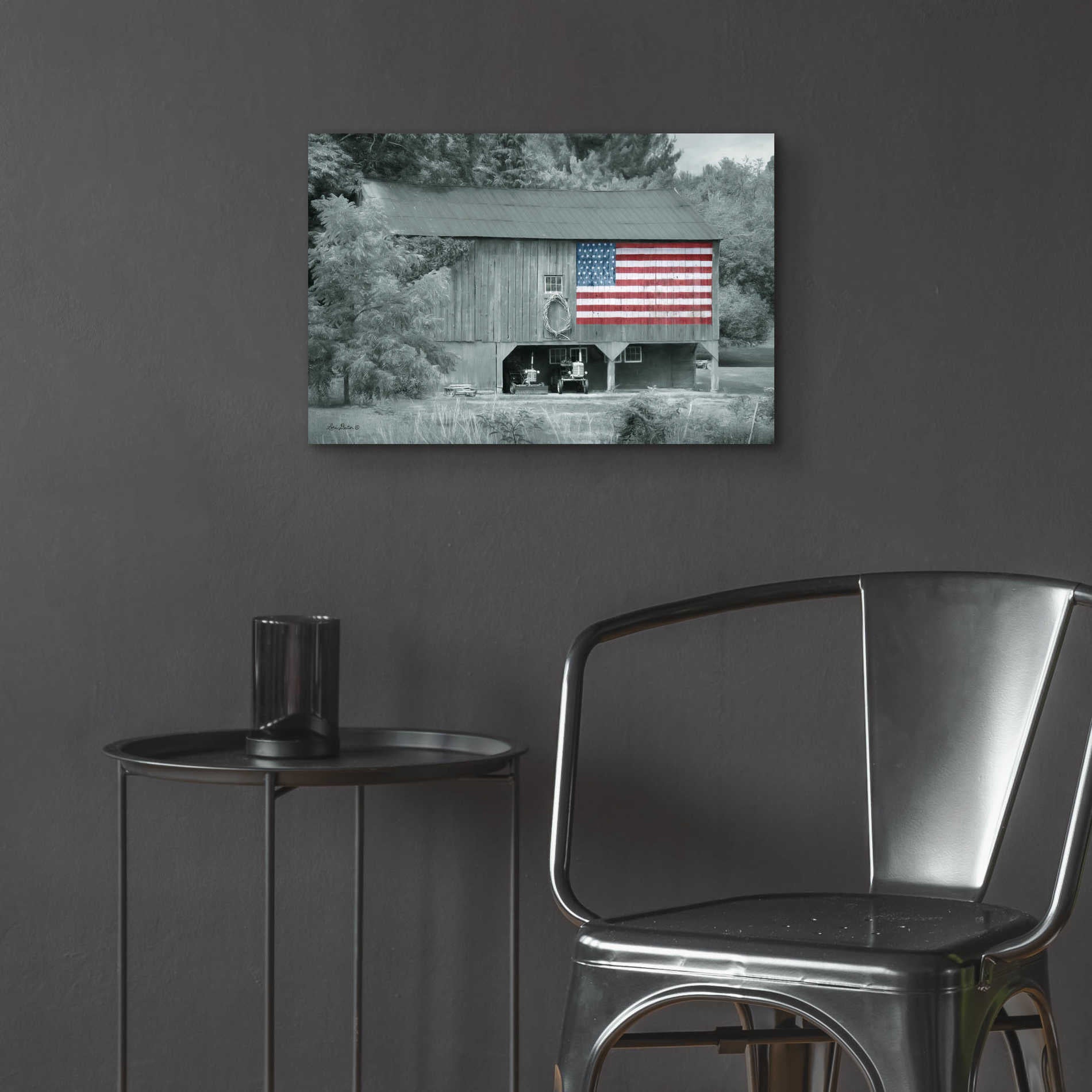 Epic Art 'Patriotic Farm I' by Lori Deiter Acrylic Glass Wall Art,24x16