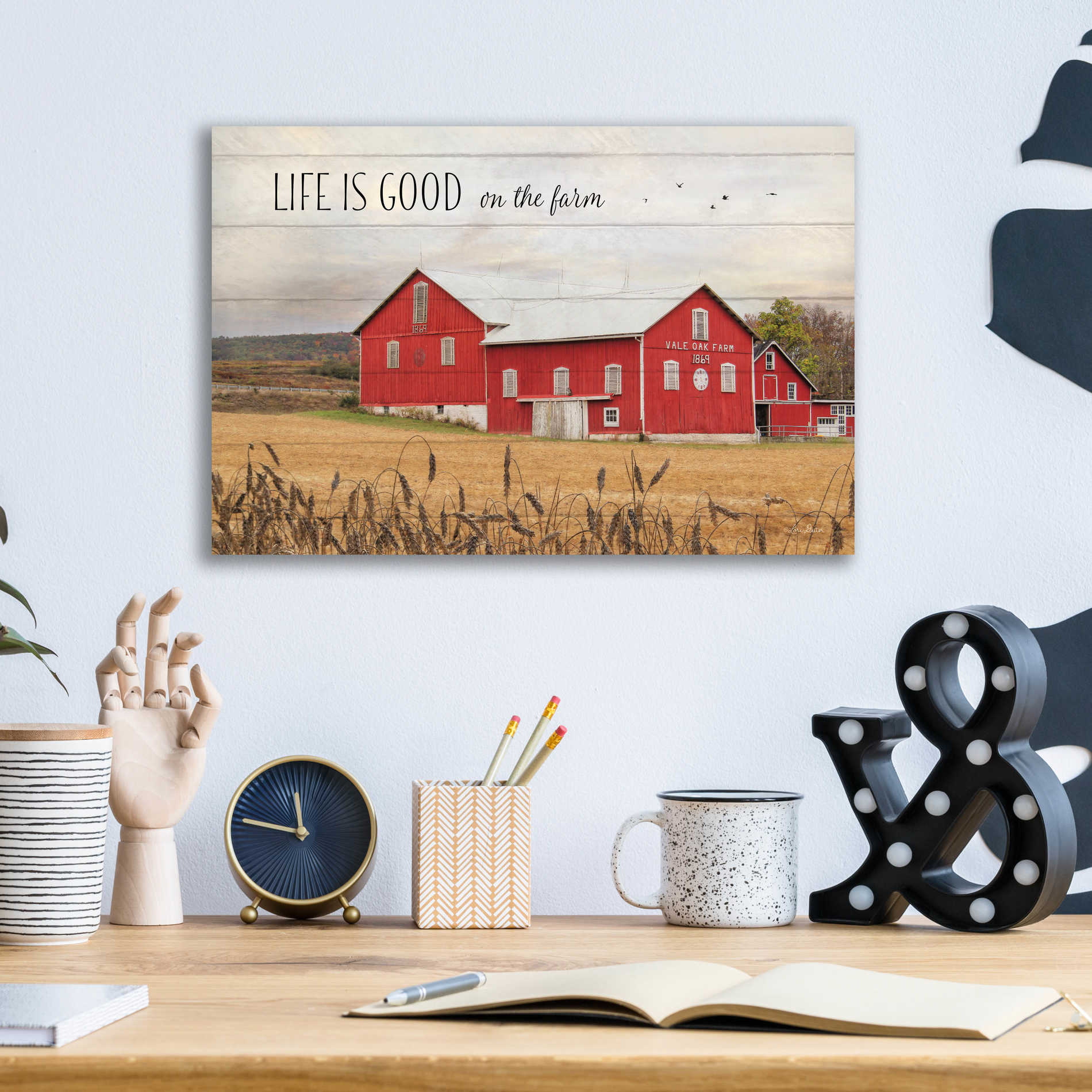 Epic Art 'Life is Good on the Farm' by Lori Deiter Acrylic Glass Wall Art,16x12