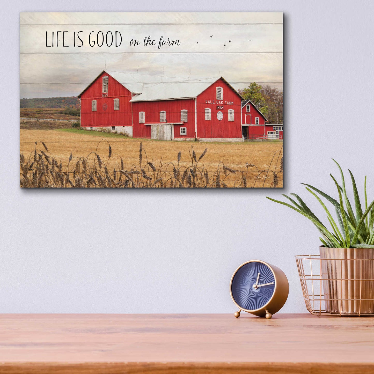 Epic Art 'Life is Good on the Farm' by Lori Deiter Acrylic Glass Wall Art,16x12