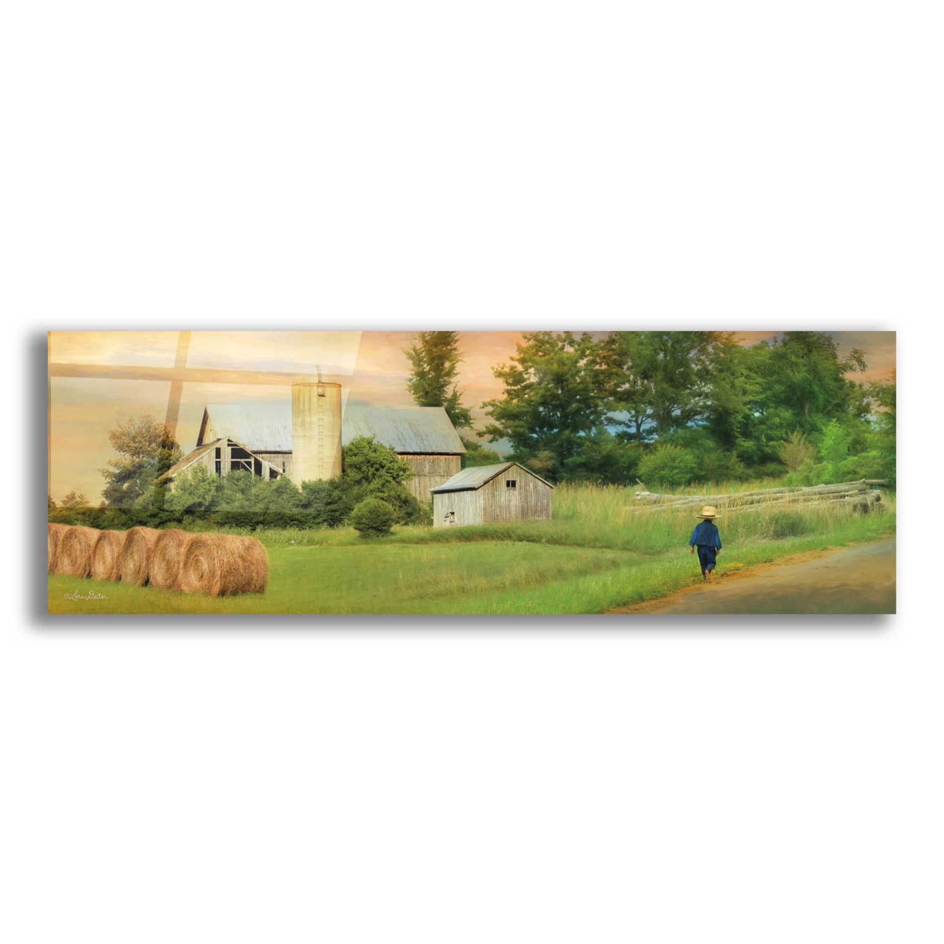 Epic Art 'Amish Barefoot Farmer' by Lori Deiter Acrylic Glass Wall Art,3:1