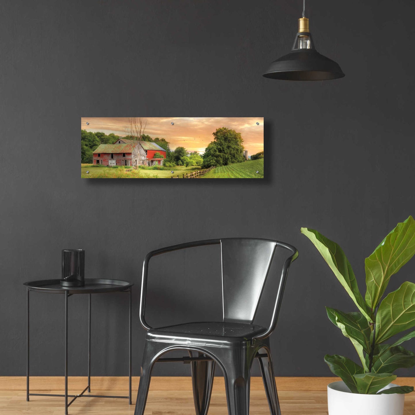 Epic Art 'Greener Pastures' by Lori Deiter Acrylic Glass Wall Art,36x12