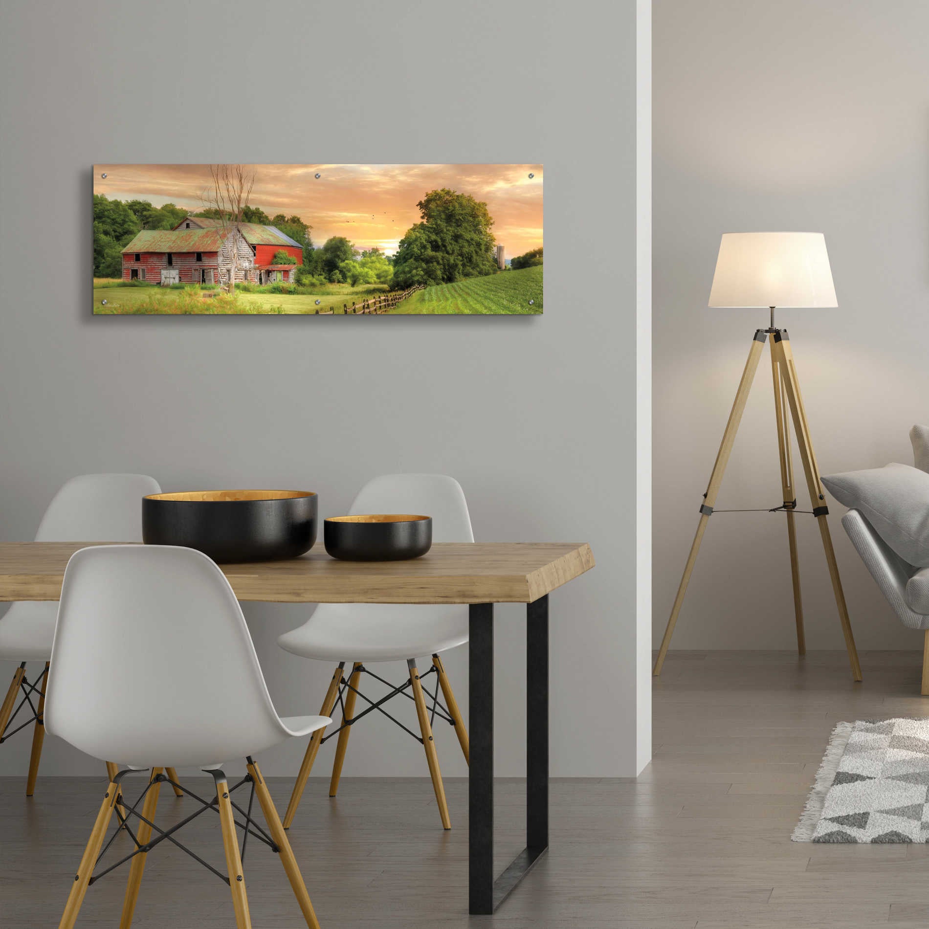 Epic Art 'Greener Pastures' by Lori Deiter Acrylic Glass Wall Art,48x16