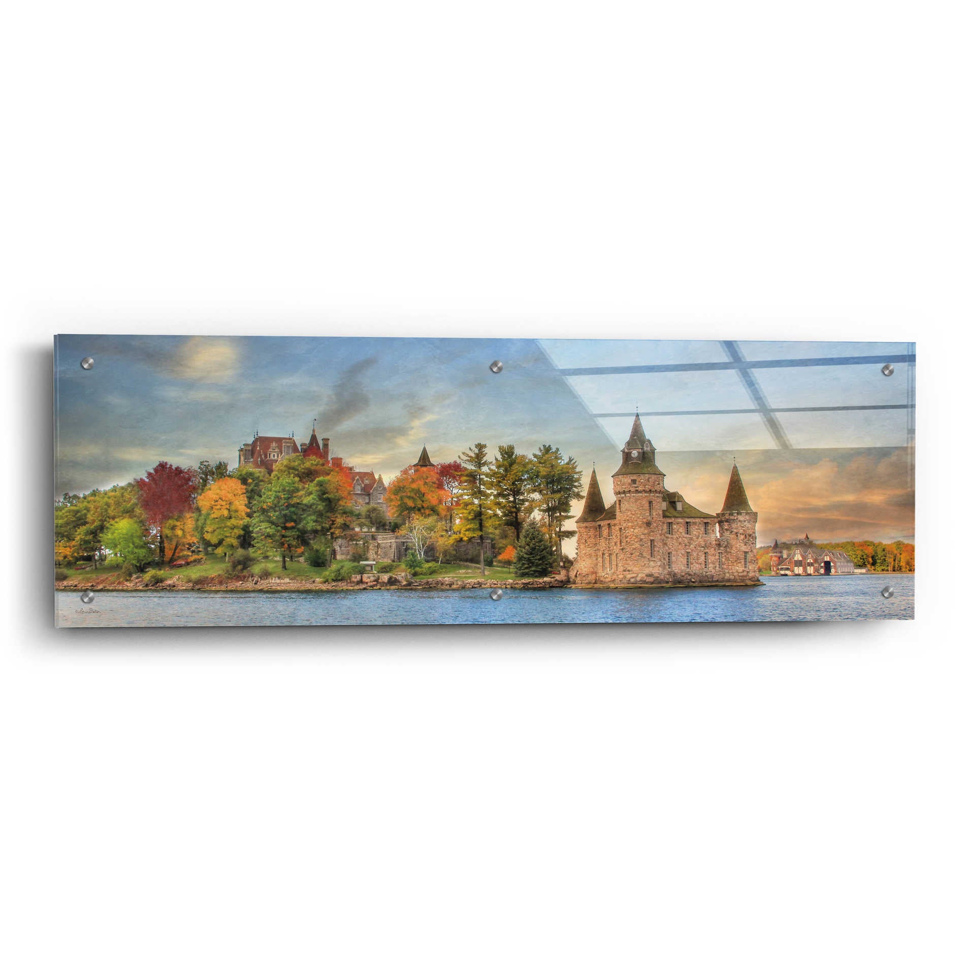 Epic Art 'Autumn at the Castle' by Lori Deiter Acrylic Glass Wall Art,36x12