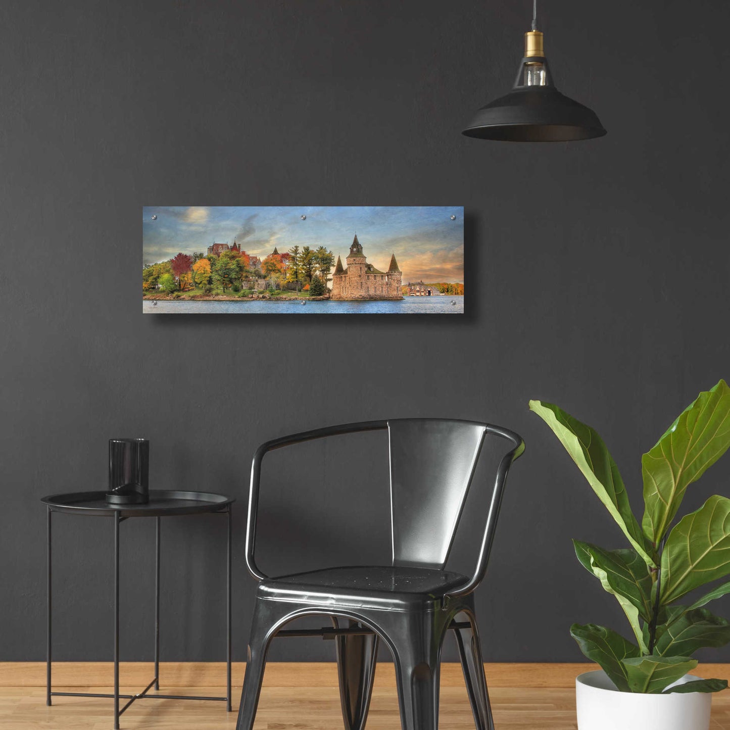 Epic Art 'Autumn at the Castle' by Lori Deiter Acrylic Glass Wall Art,36x12