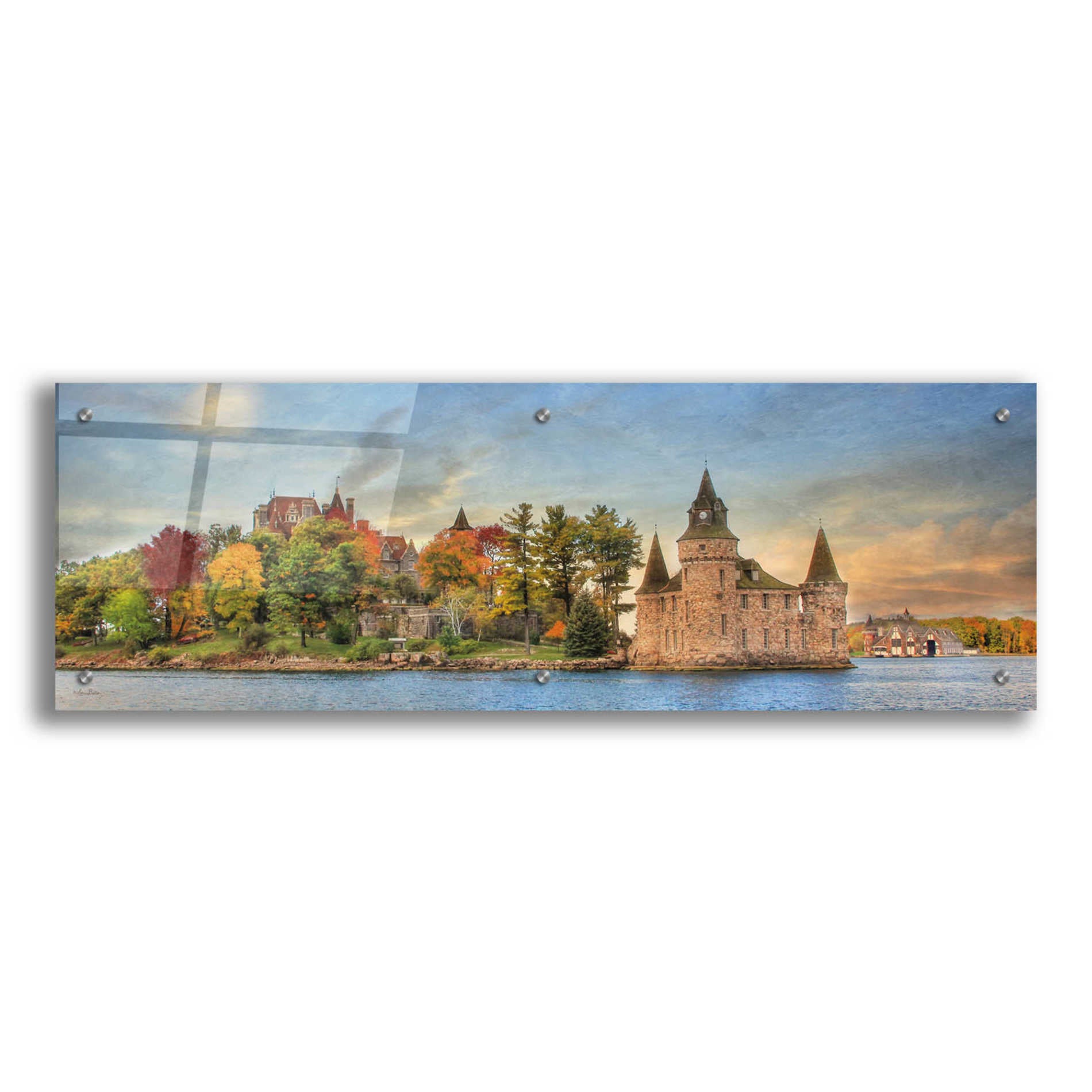 Epic Art 'Autumn at the Castle' by Lori Deiter Acrylic Glass Wall Art,36x12