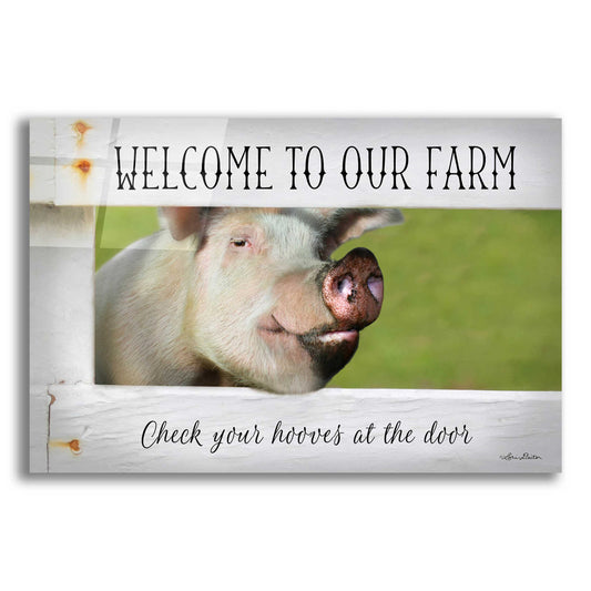 Epic Art 'Welcome Pig' by Lori Deiter Acrylic Glass Wall Art