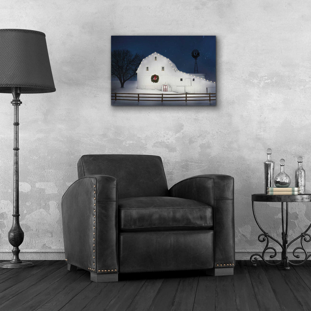 Epic Art 'Christmas Starry Night' by Lori Deiter Acrylic Glass Wall Art,24x16