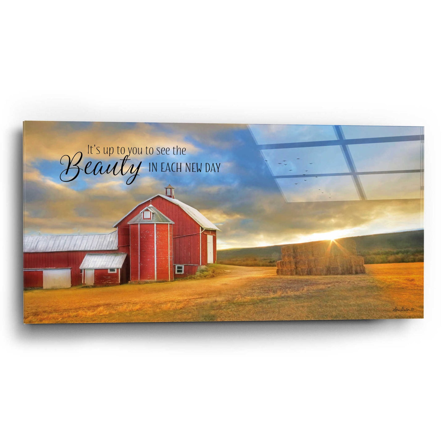 Epic Art 'The Beauty in Each New Day' by Lori Deiter Acrylic Glass Wall Art,24x12