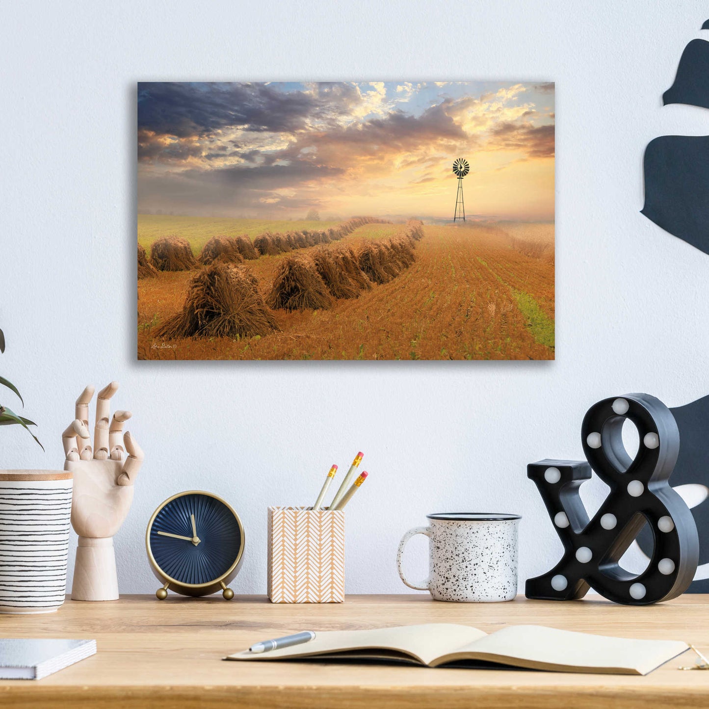 Epic Art 'Amish Country Sunrise' by Lori Deiter Acrylic Glass Wall Art,16x12