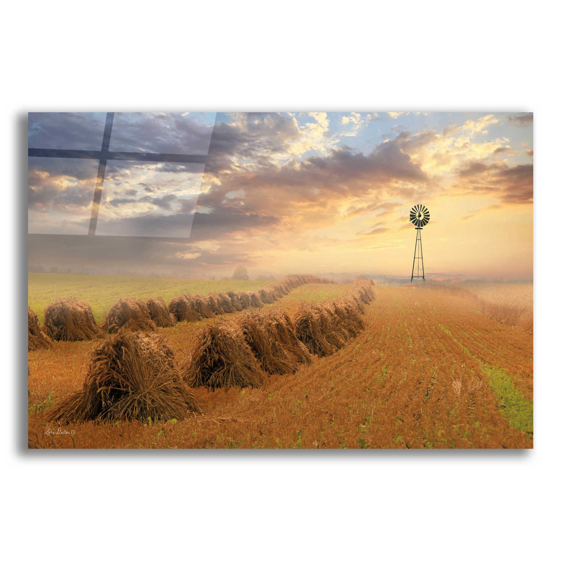 Epic Art 'Amish Country Sunrise' by Lori Deiter Acrylic Glass Wall Art,16x12