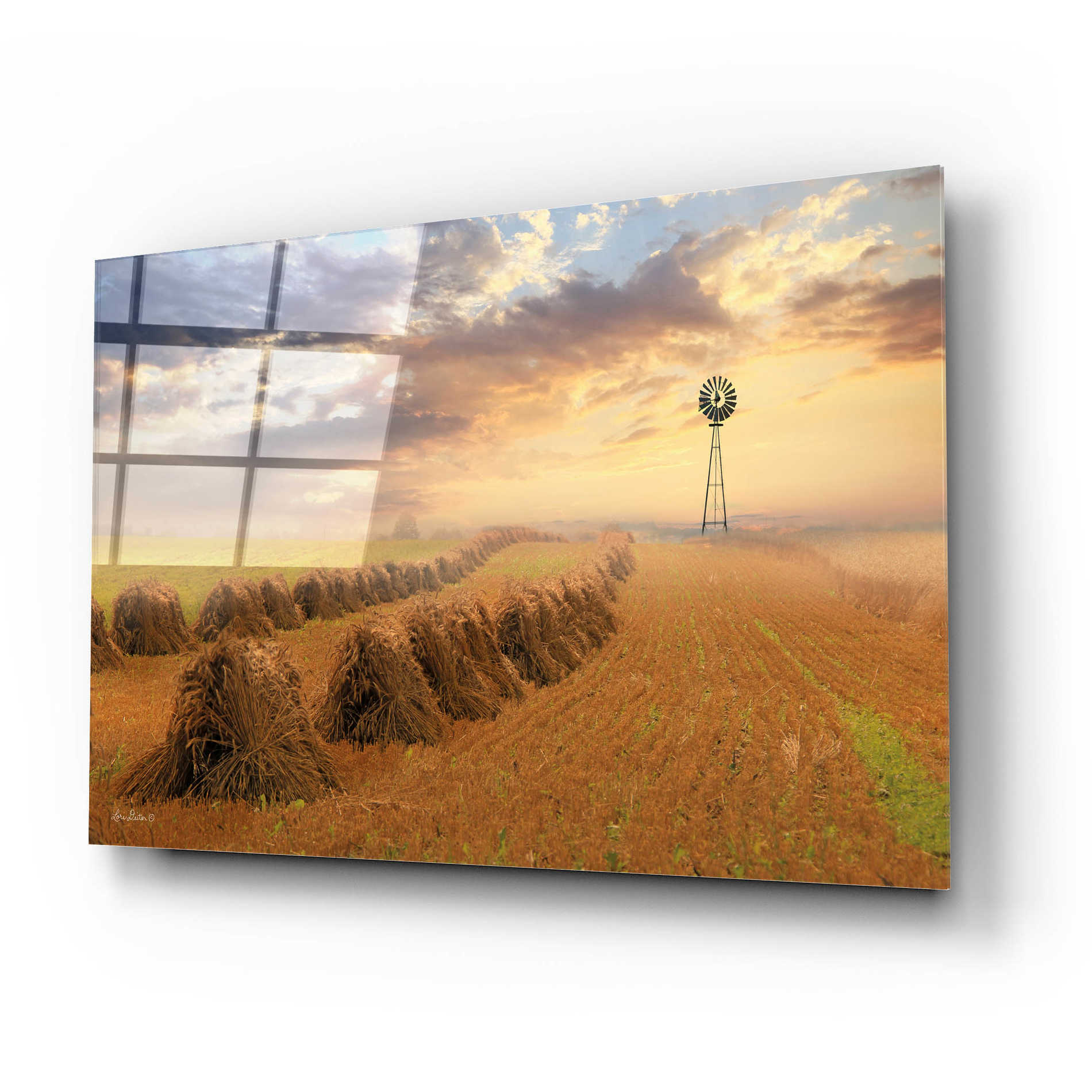 Epic Art 'Amish Country Sunrise' by Lori Deiter Acrylic Glass Wall Art,24x16