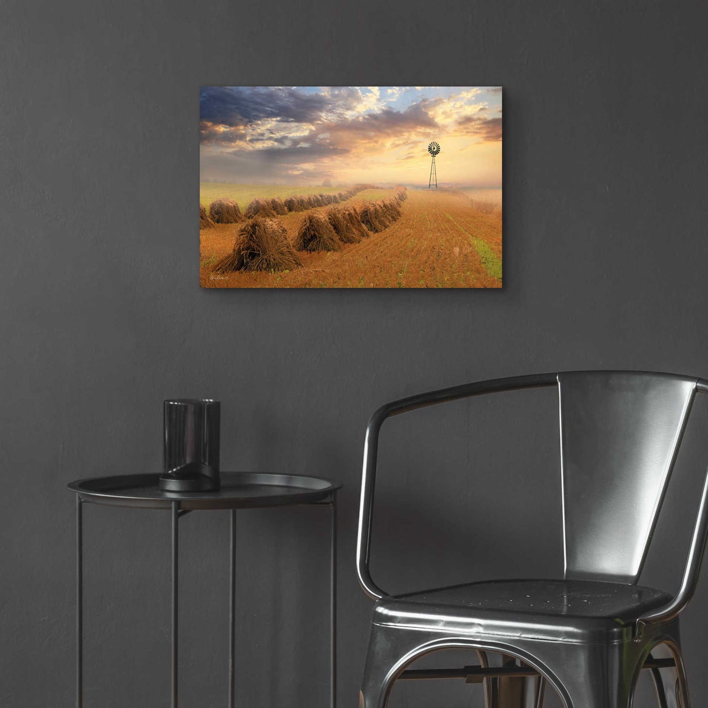 Epic Art 'Amish Country Sunrise' by Lori Deiter Acrylic Glass Wall Art,24x16